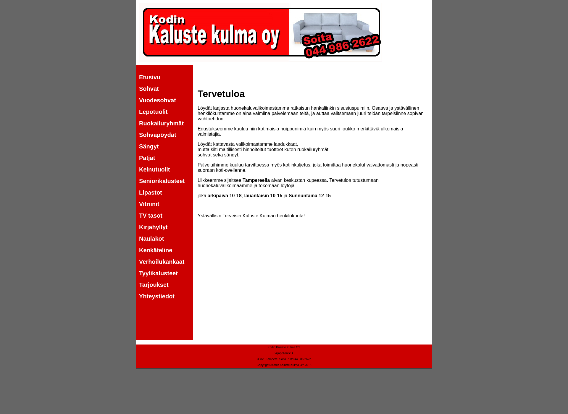 Skärmdump för kaluste-loyto.fi