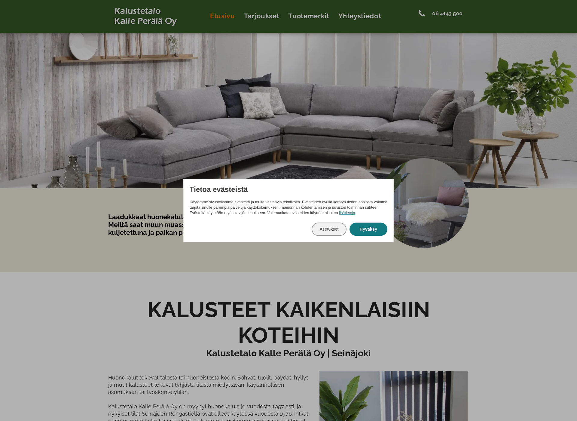Screenshot for kalustetalokalleperala.fi