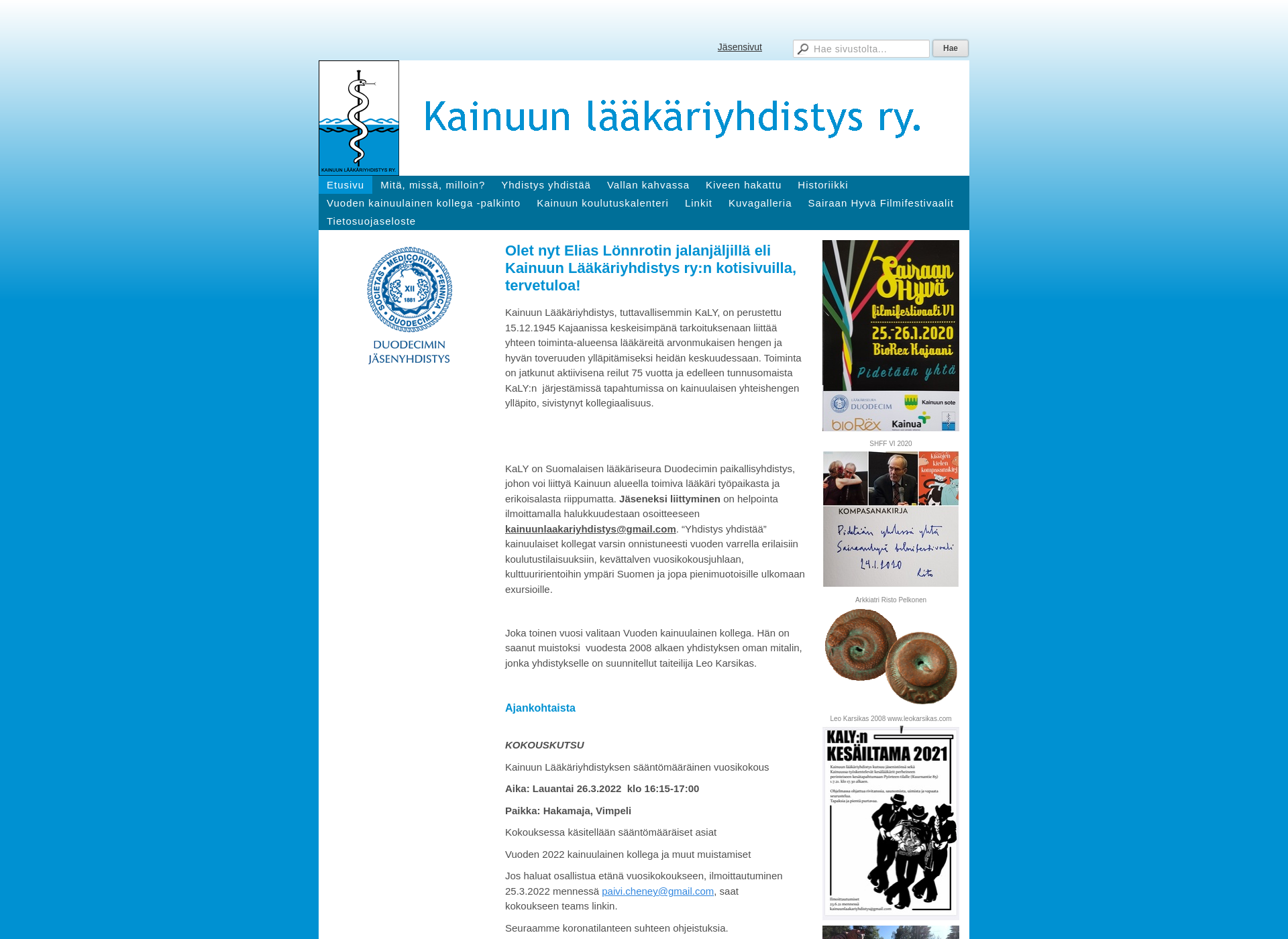 Skärmdump för kaly.fi