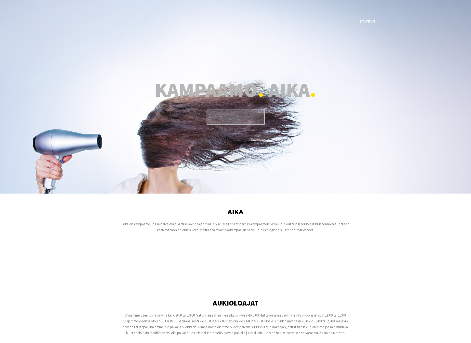 Screenshot for kampaamoaika.fi