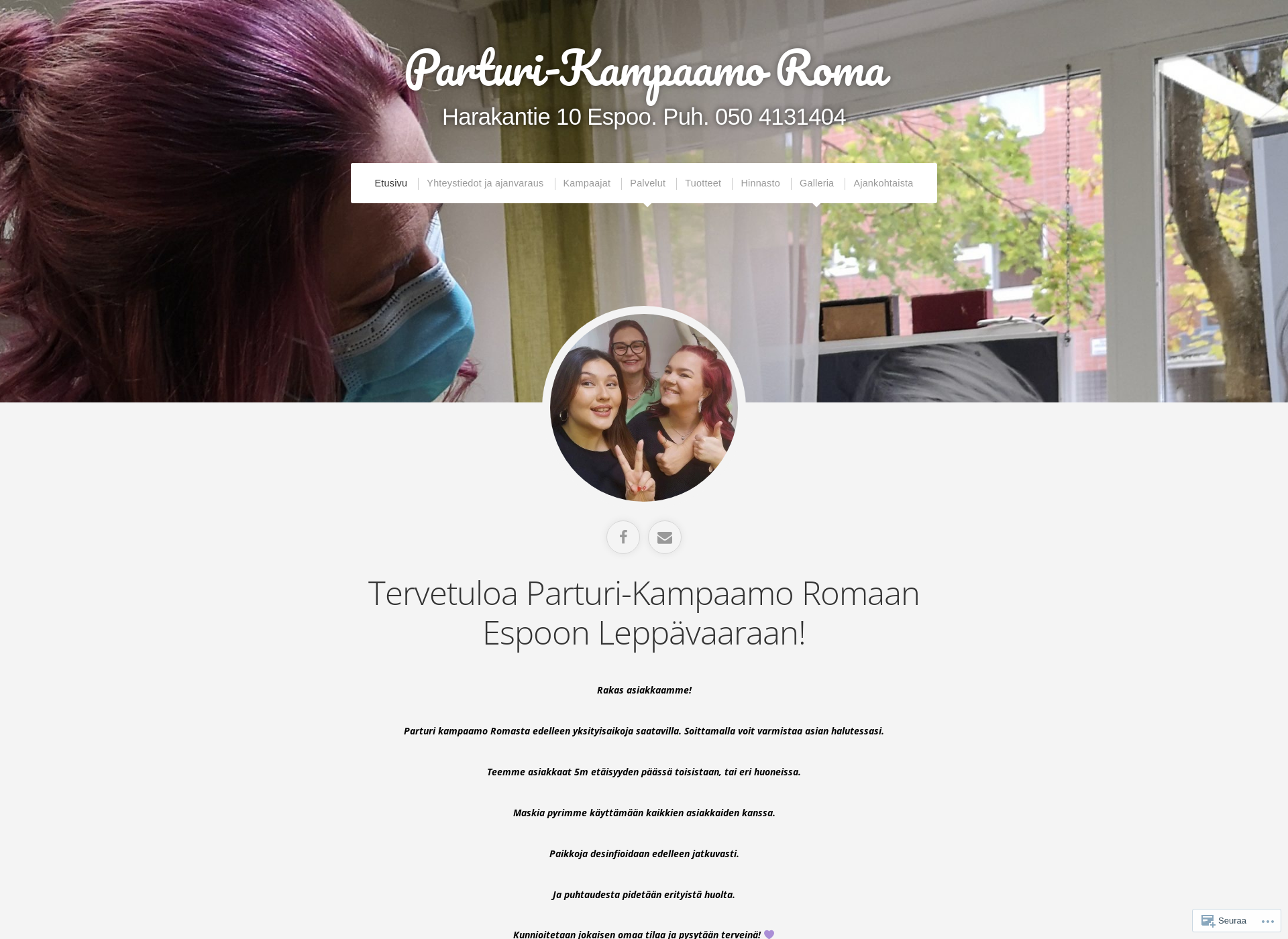 Screenshot for kampaamoroma.fi
