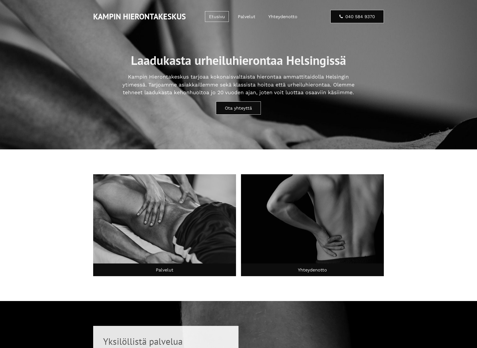 Screenshot for kampinhierontakeskus.fi