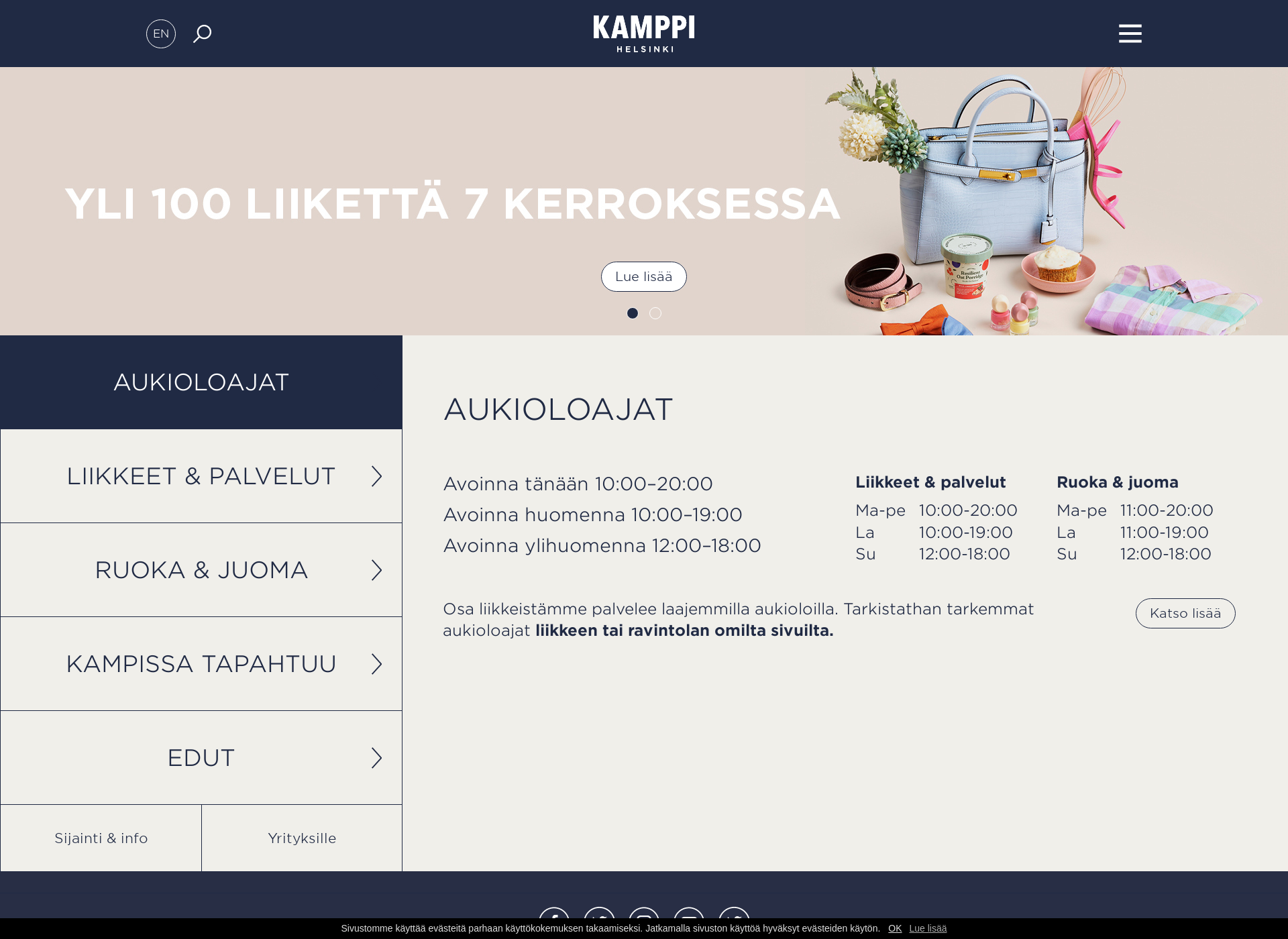 Skärmdump för kamppihelsinki.fi
