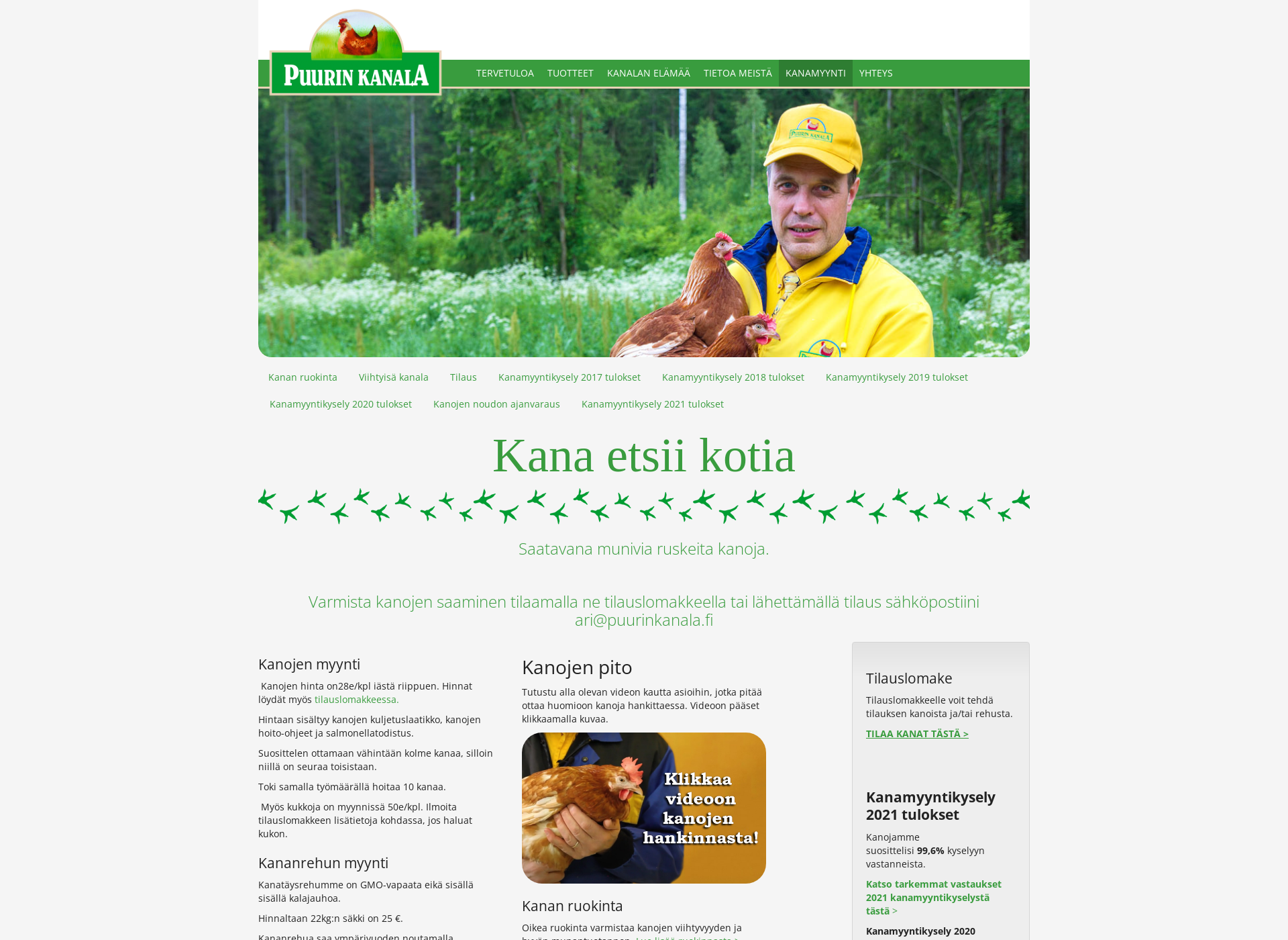 Näyttökuva kanamyynti.fi