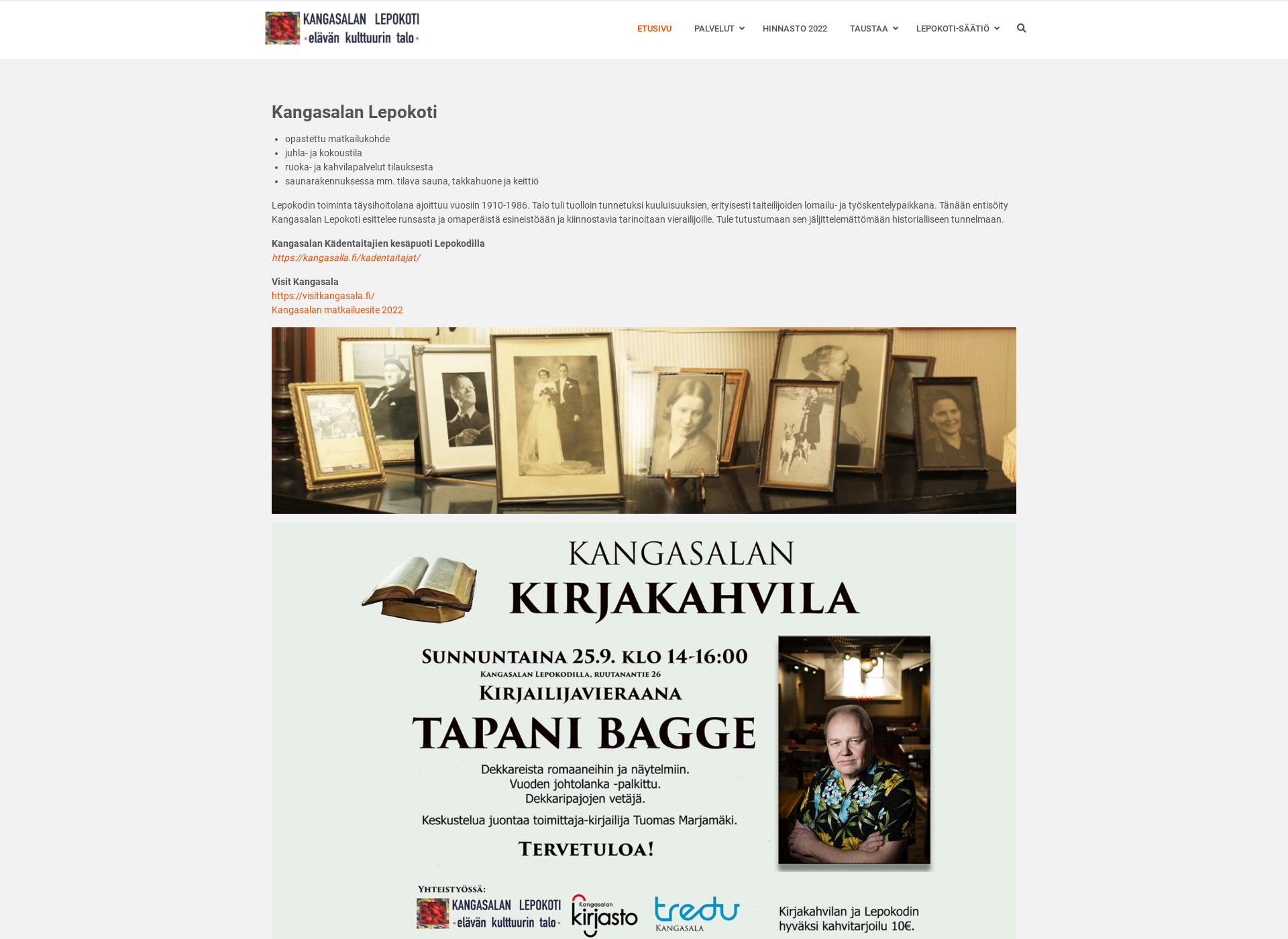 Screenshot for kangasalanlepokoti.fi