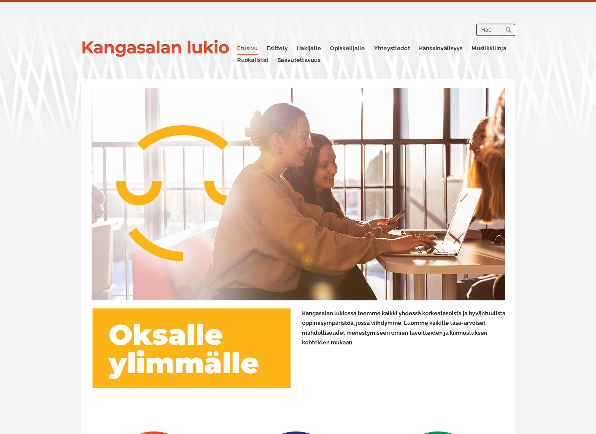 Screenshot for kangasalanlukio.fi
