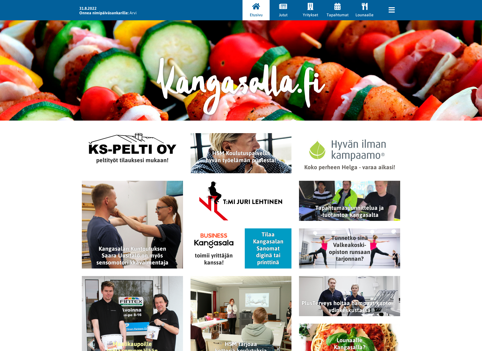 Screenshot for kangasalla.fi