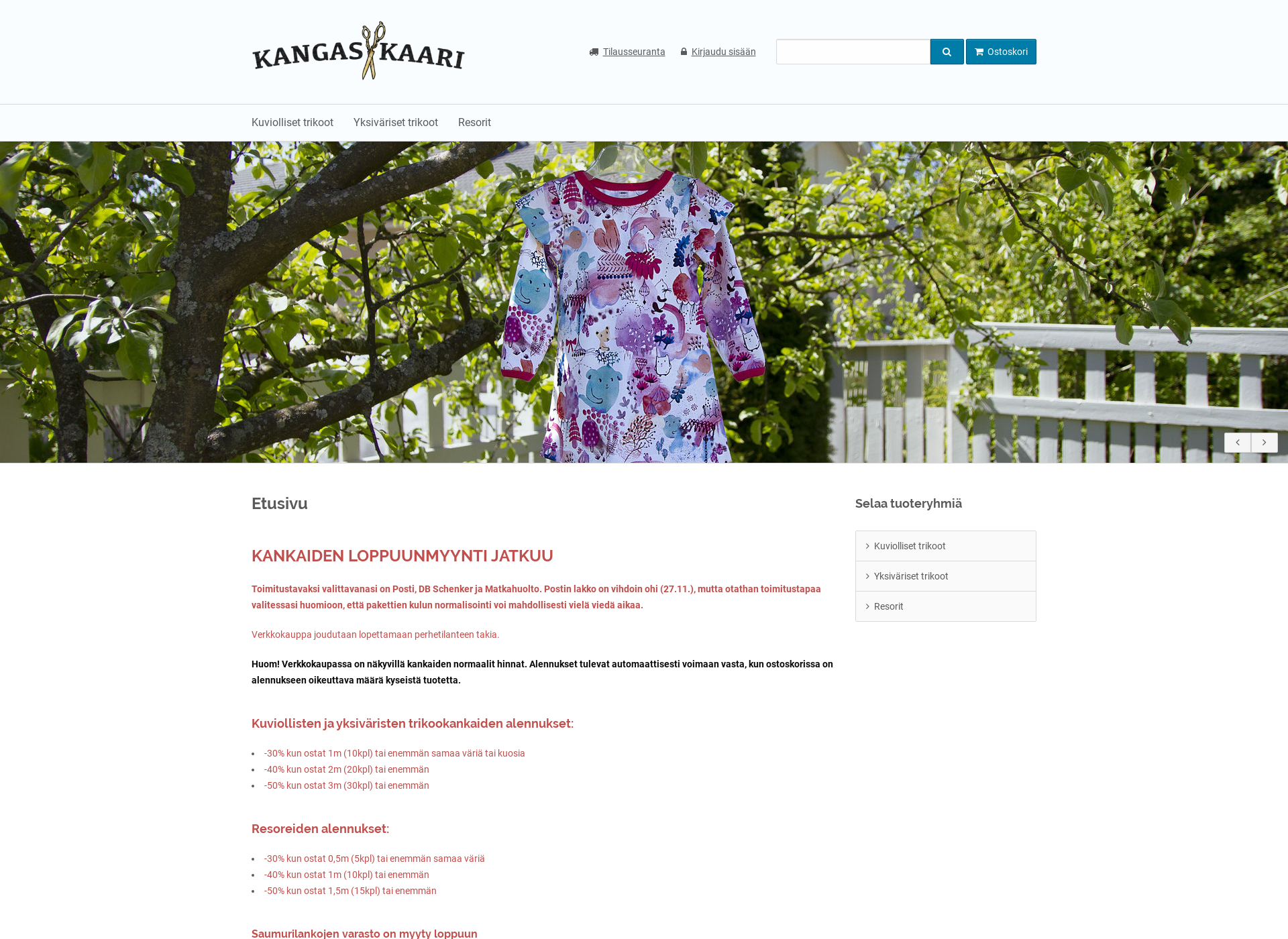 Screenshot for kangaskaari.fi