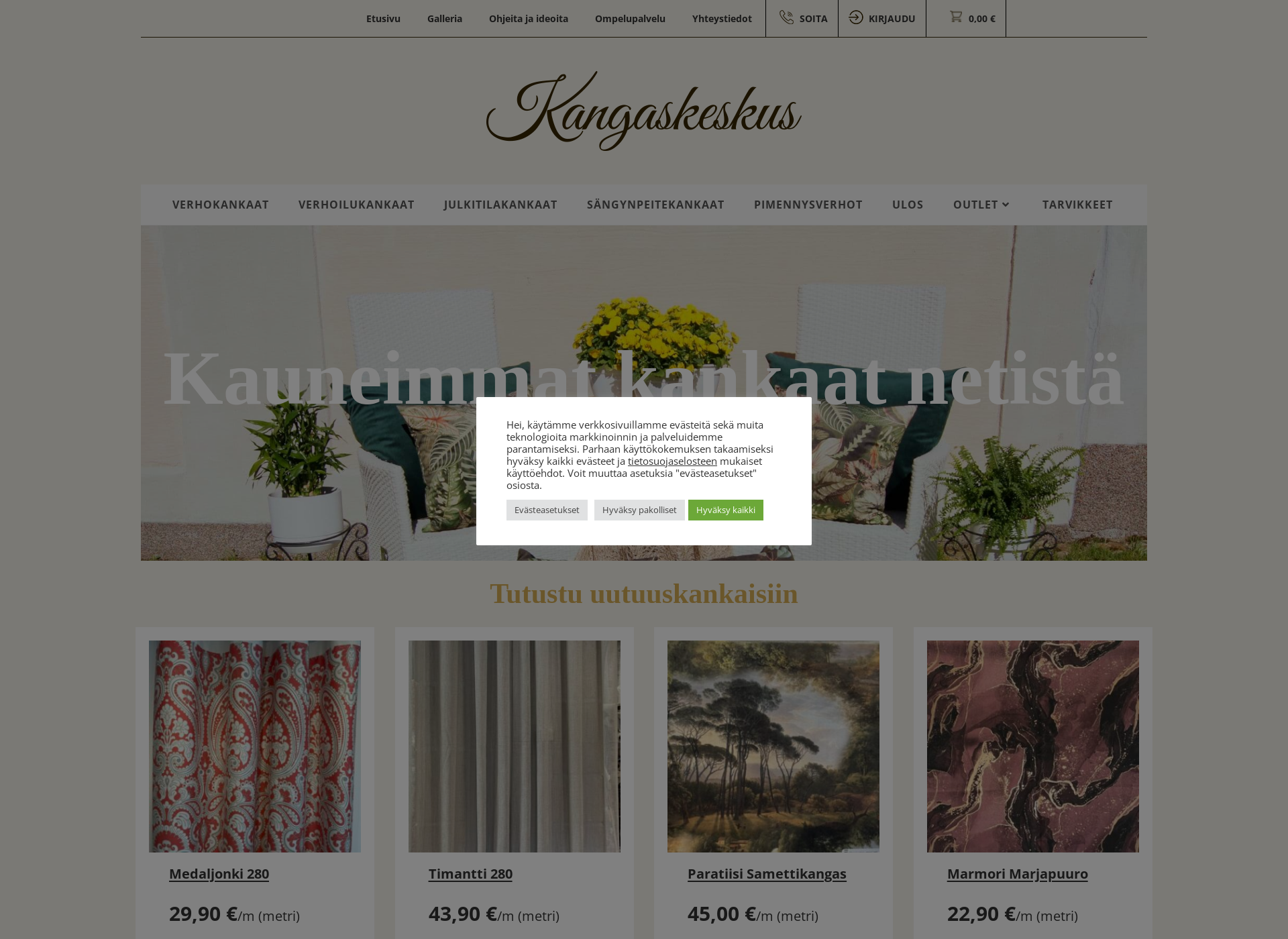 Screenshot for kangaskeskus.fi