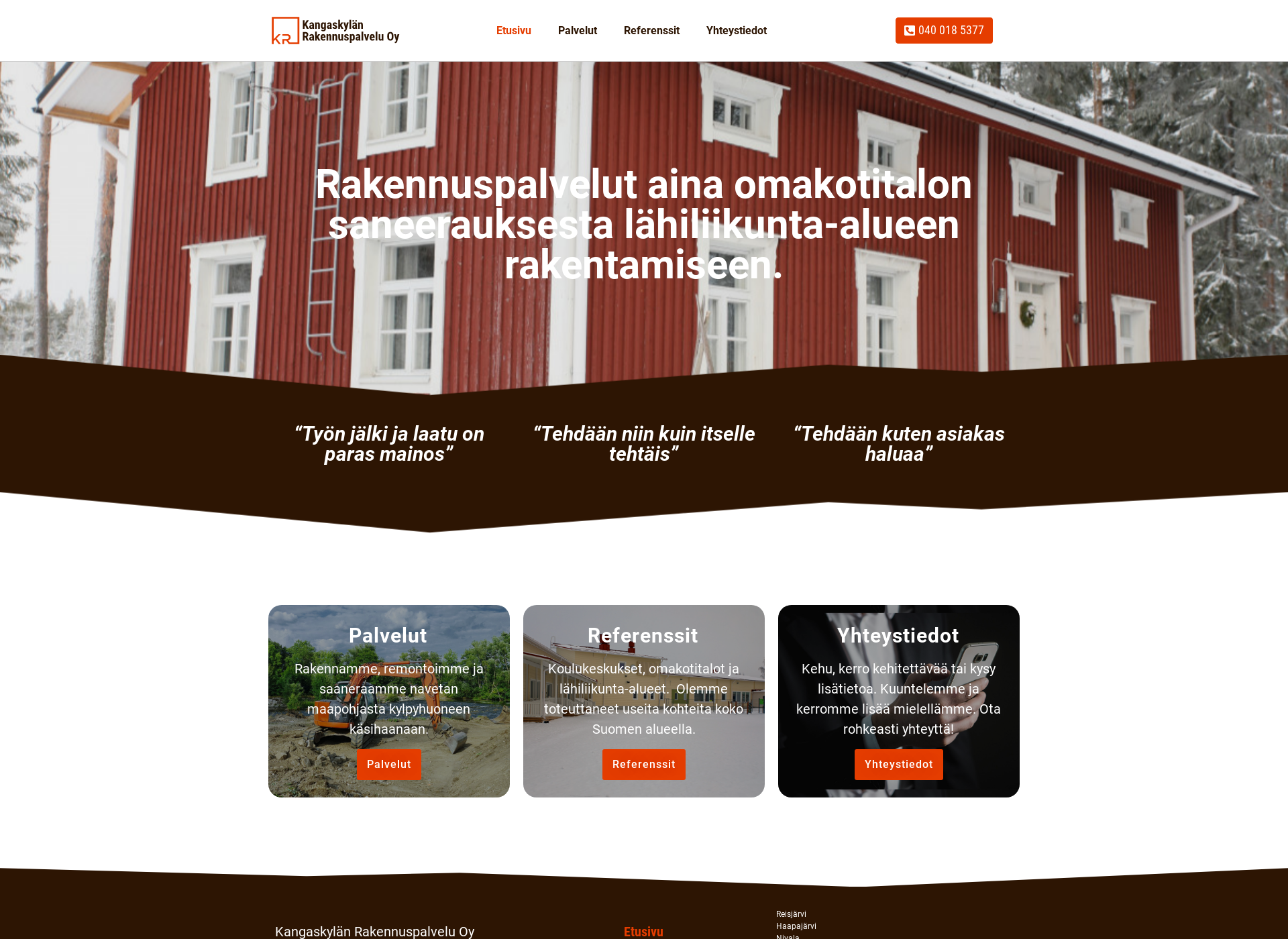 Screenshot for kangaskylanrakennuspalvelu.fi