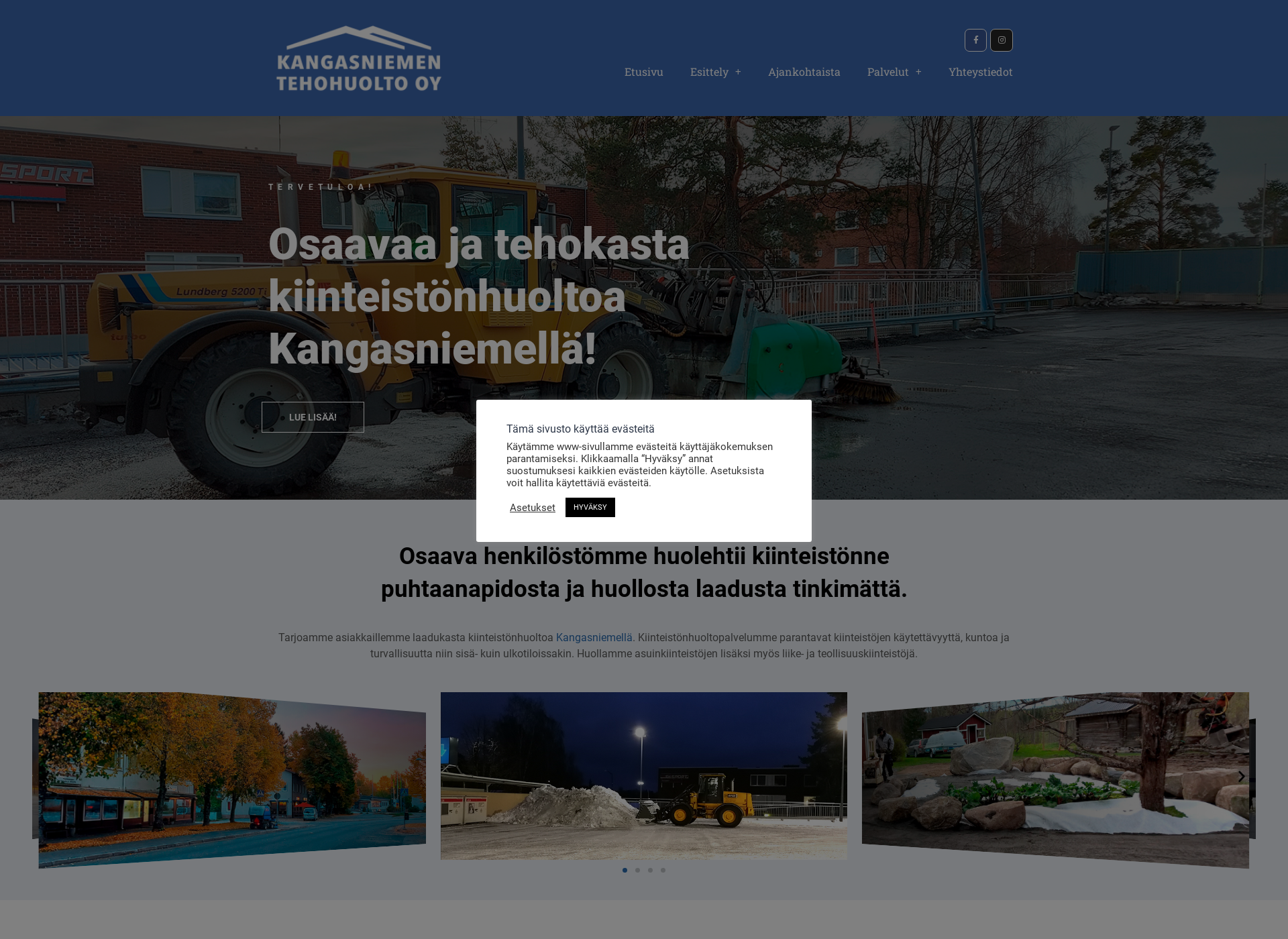Screenshot for kangasniementehohuolto.fi