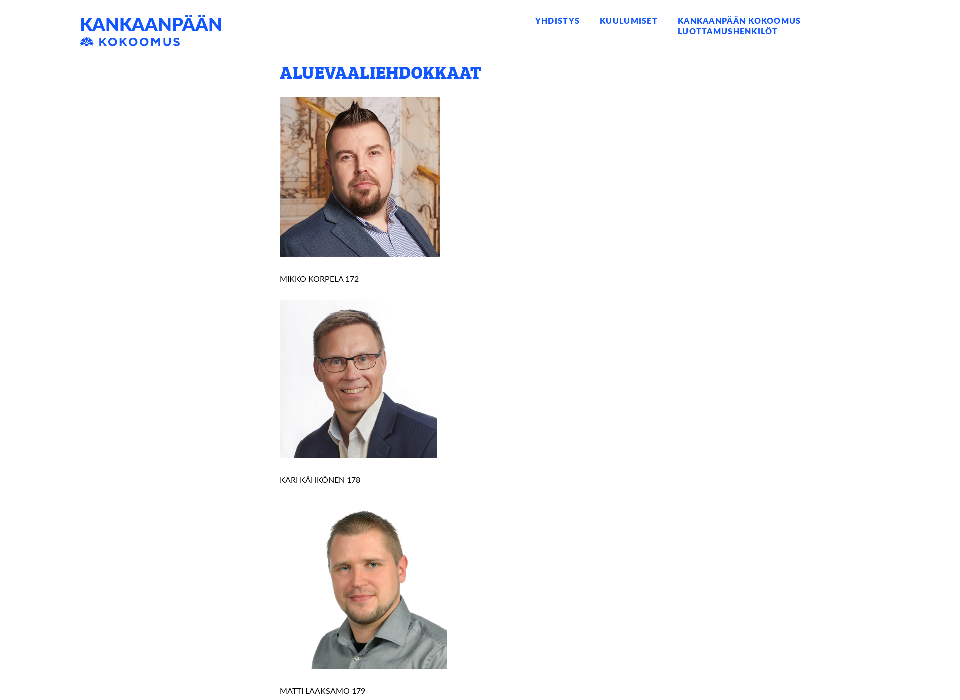 Skärmdump för kankaanpaankokoomus.fi