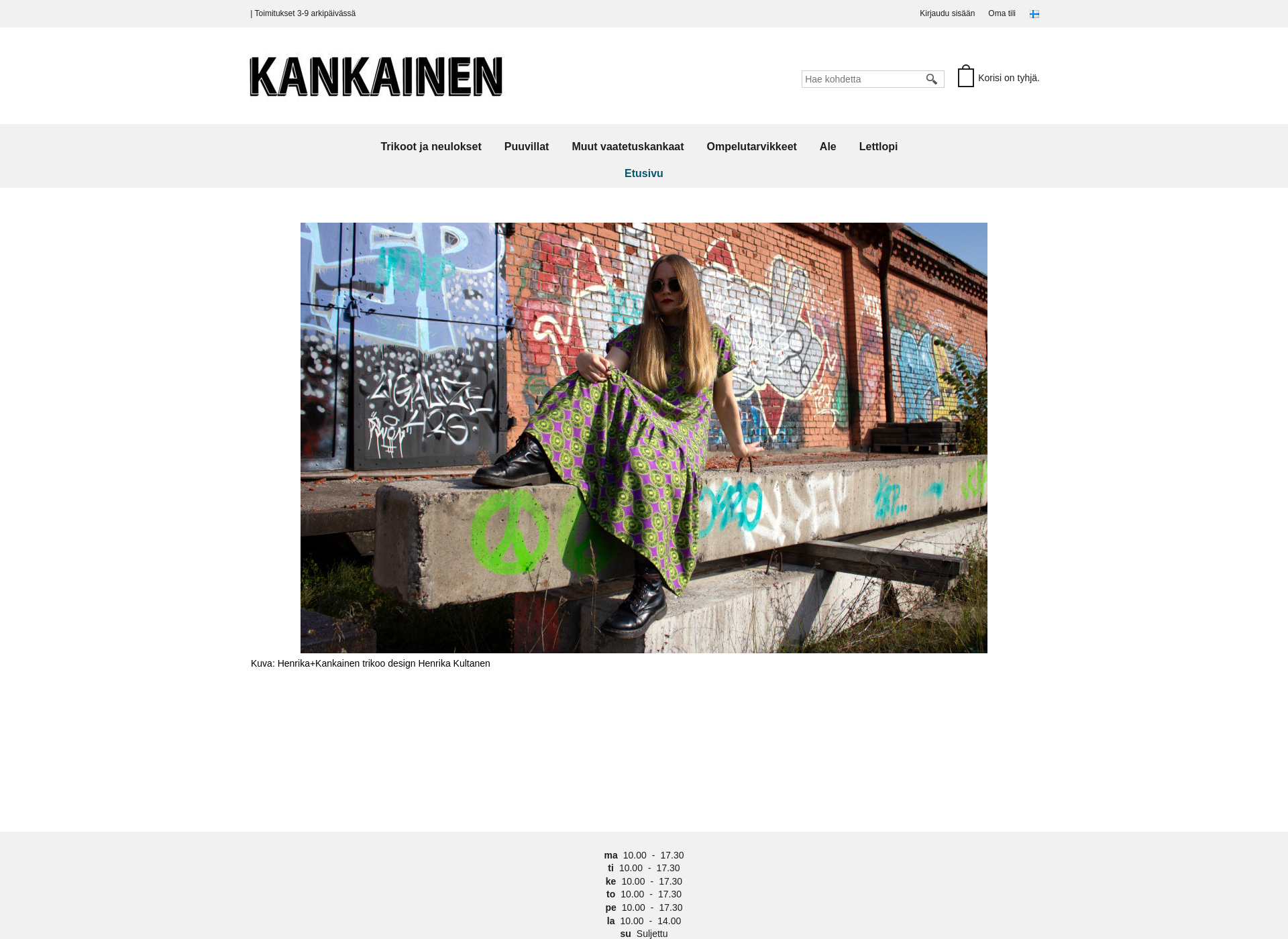 Skärmdump för kankainen.fi