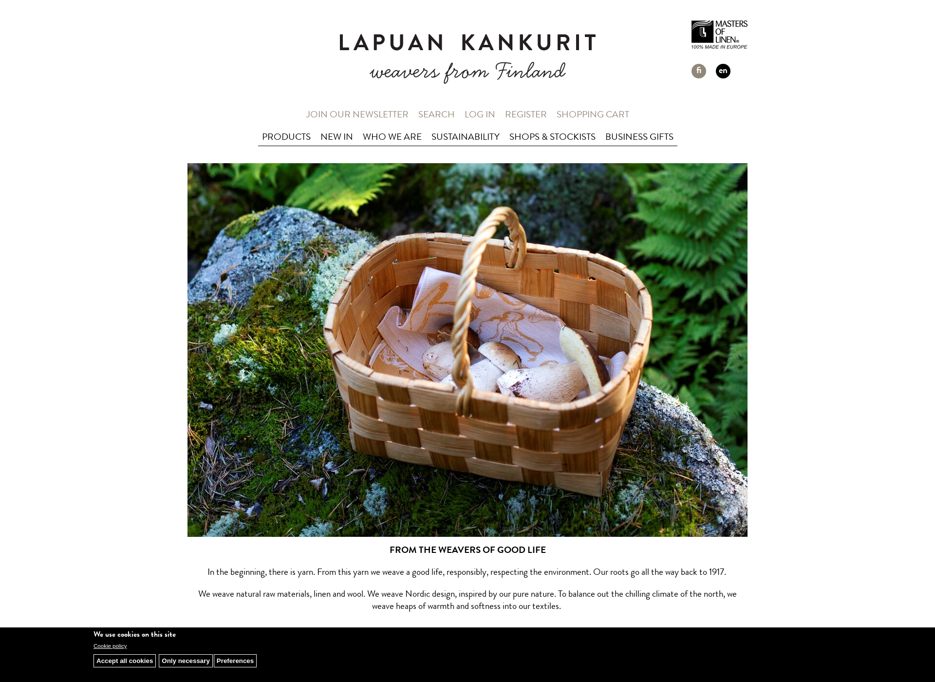 Screenshot for kankurit.fi