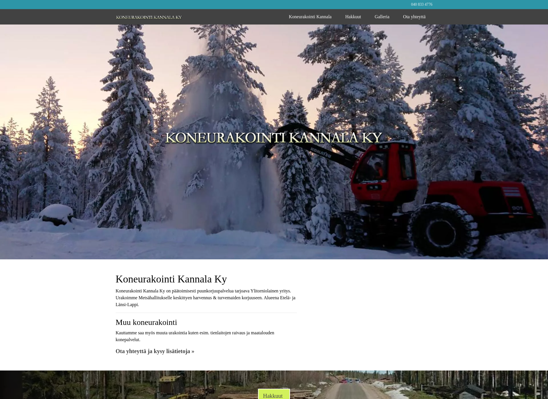 Skärmdump för kannala.fi