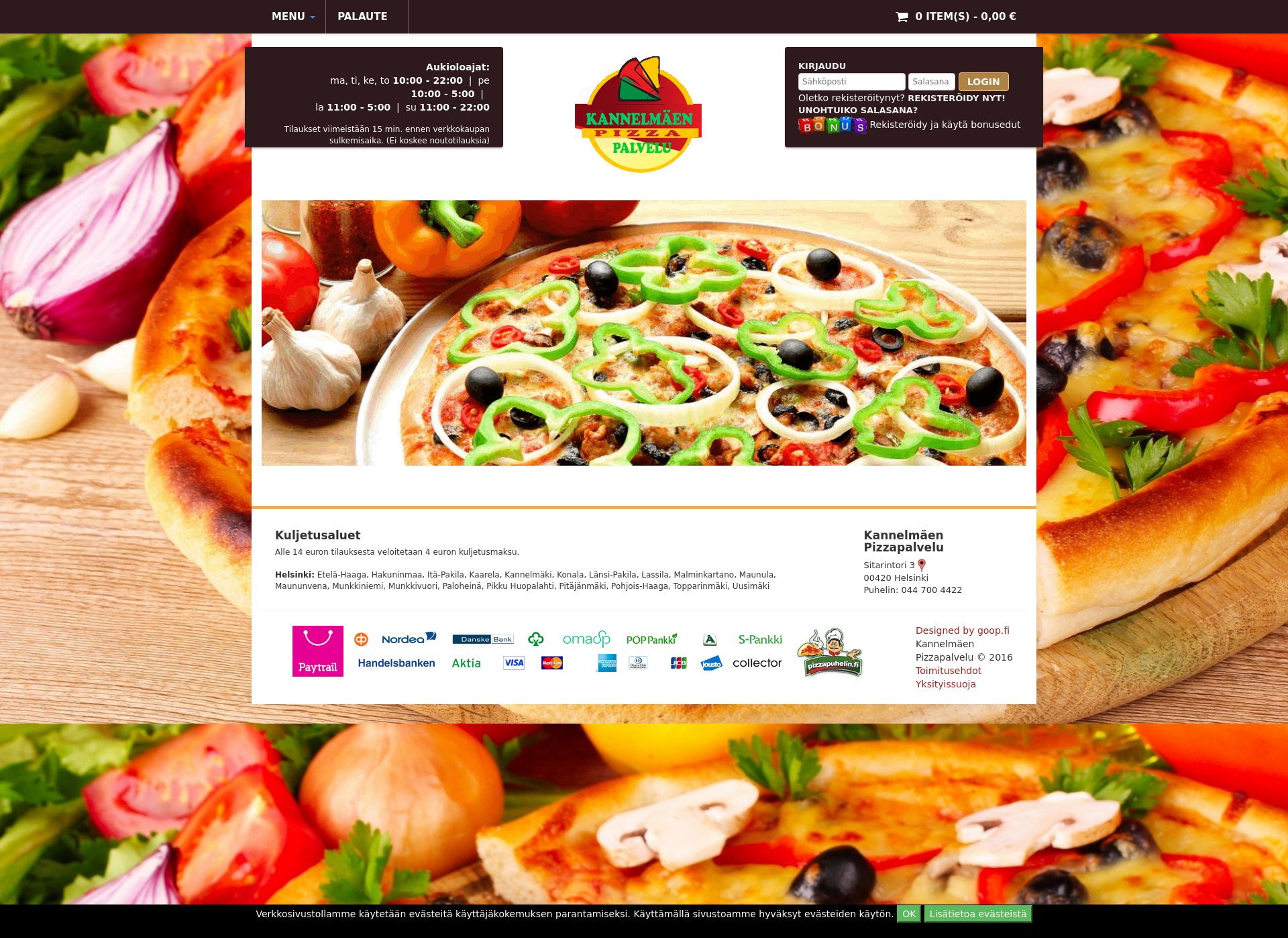 Screenshot for kannelmaen-pizzapalvelu.fi