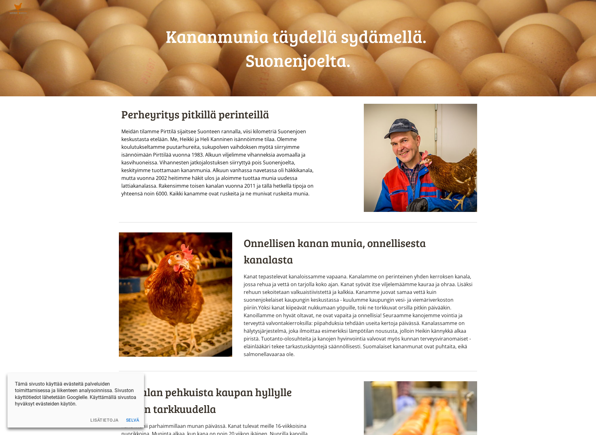 Skärmdump för kannisenkanala.fi