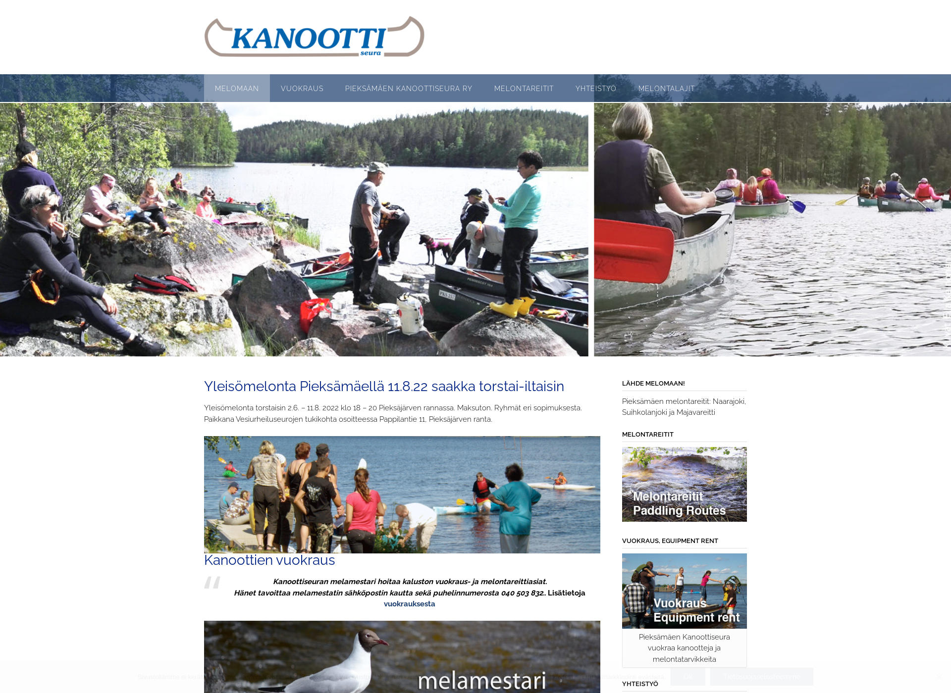 Screenshot for kanoottiseura.fi