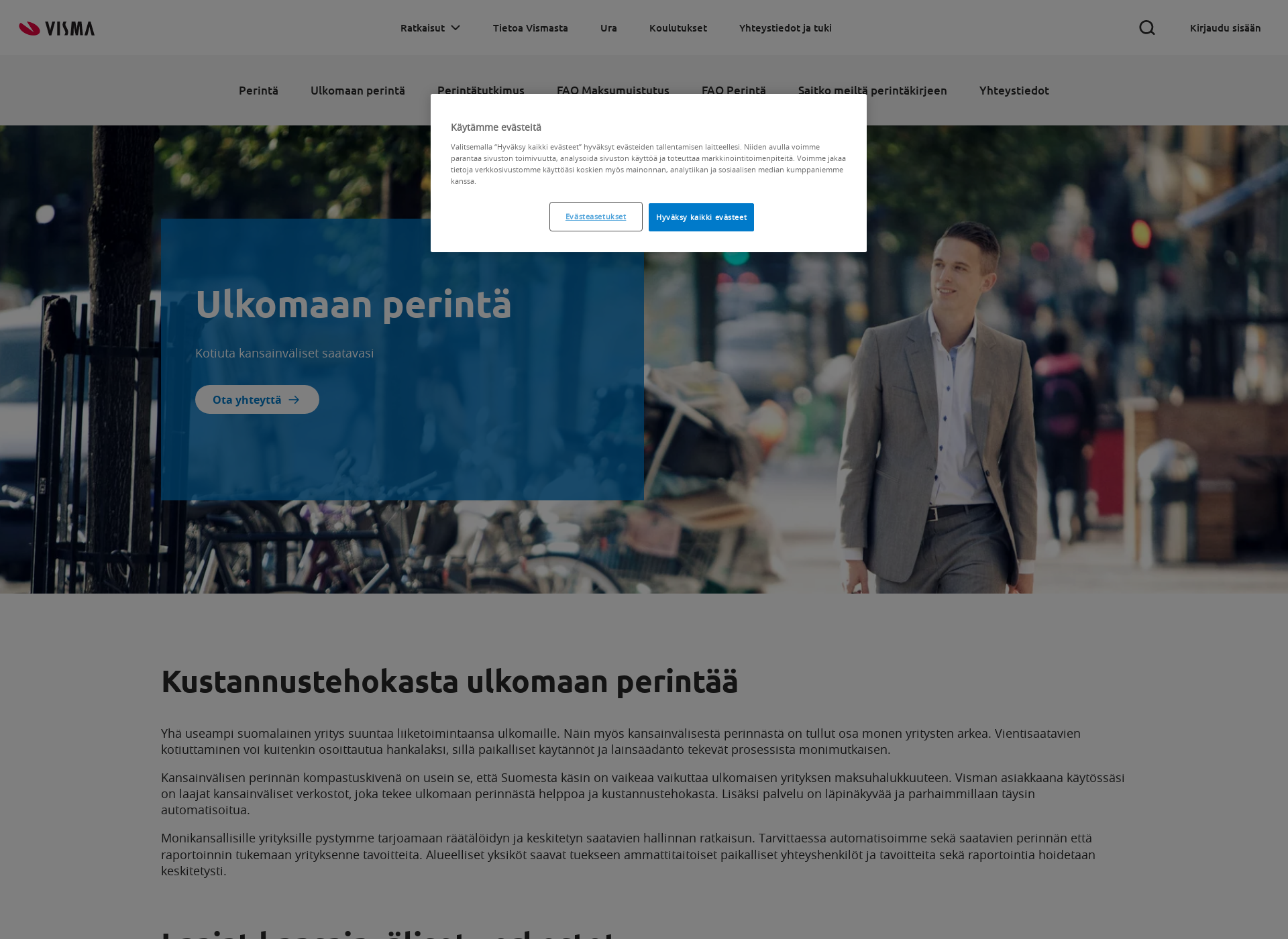Skärmdump för kansainvalinenperinta.fi