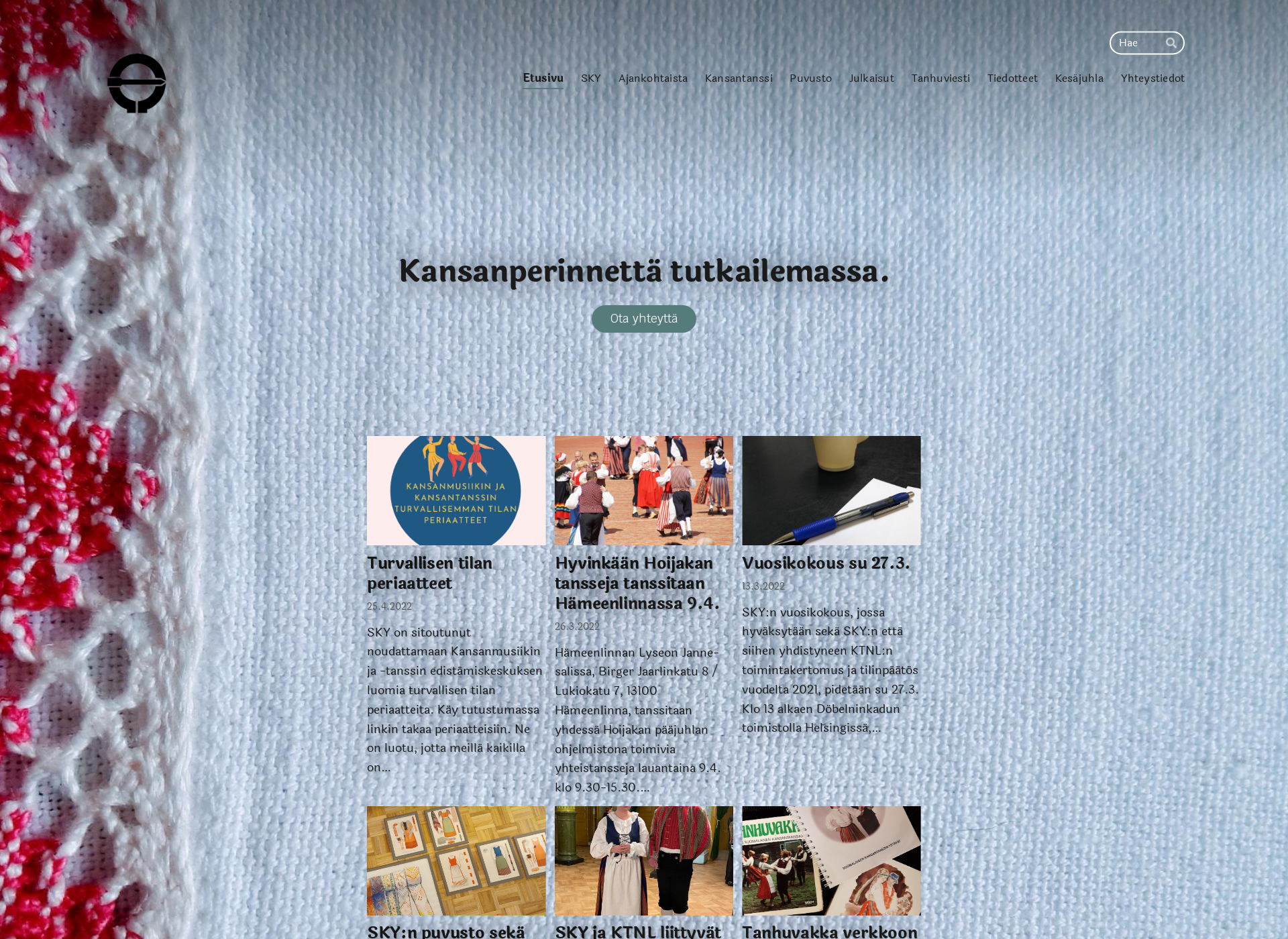 Screenshot for kansantanssinuoret.fi