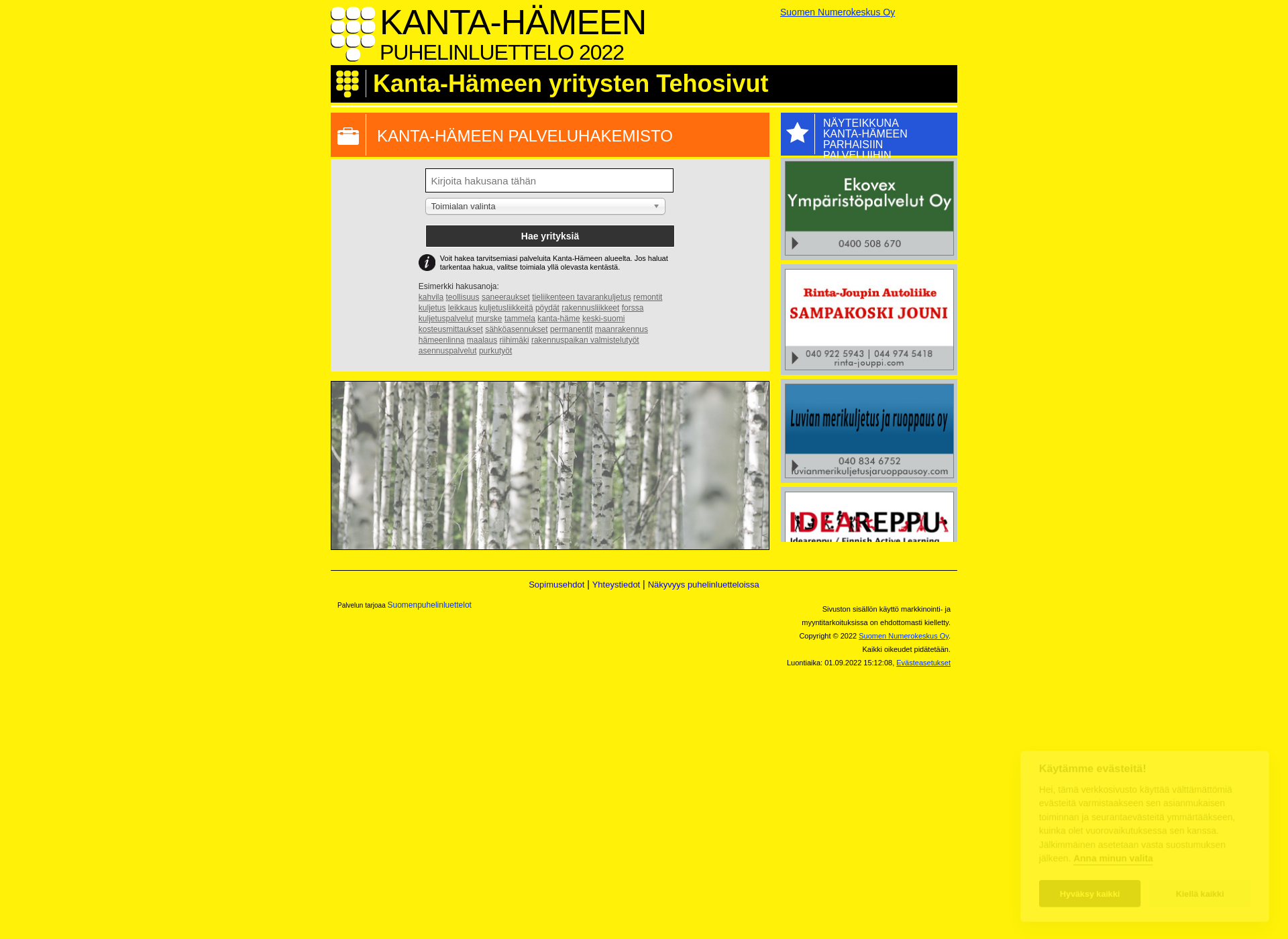 Screenshot for kanta-hämeenpuhelinluettelo.fi
