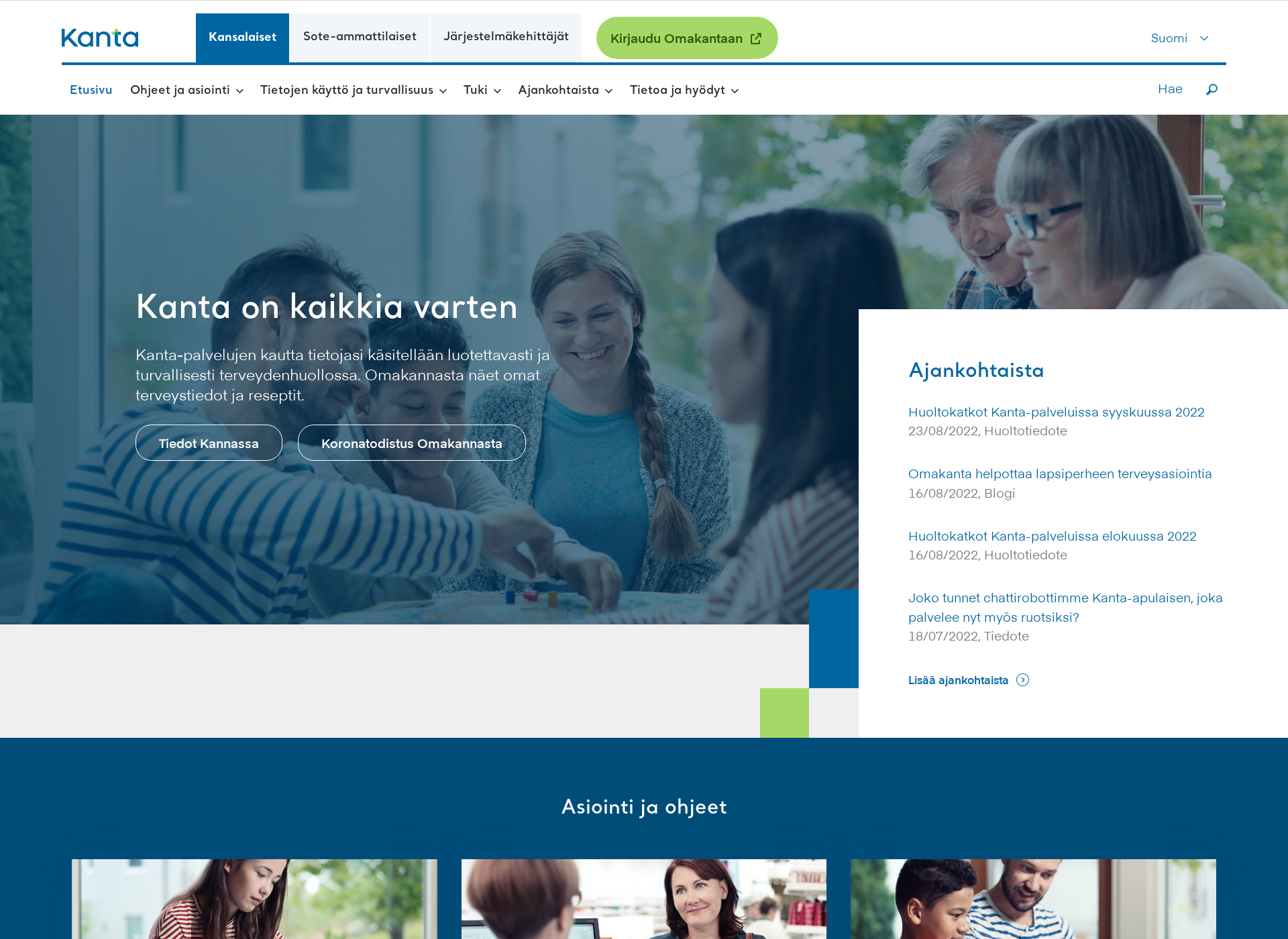 Screenshot for kanta.fi