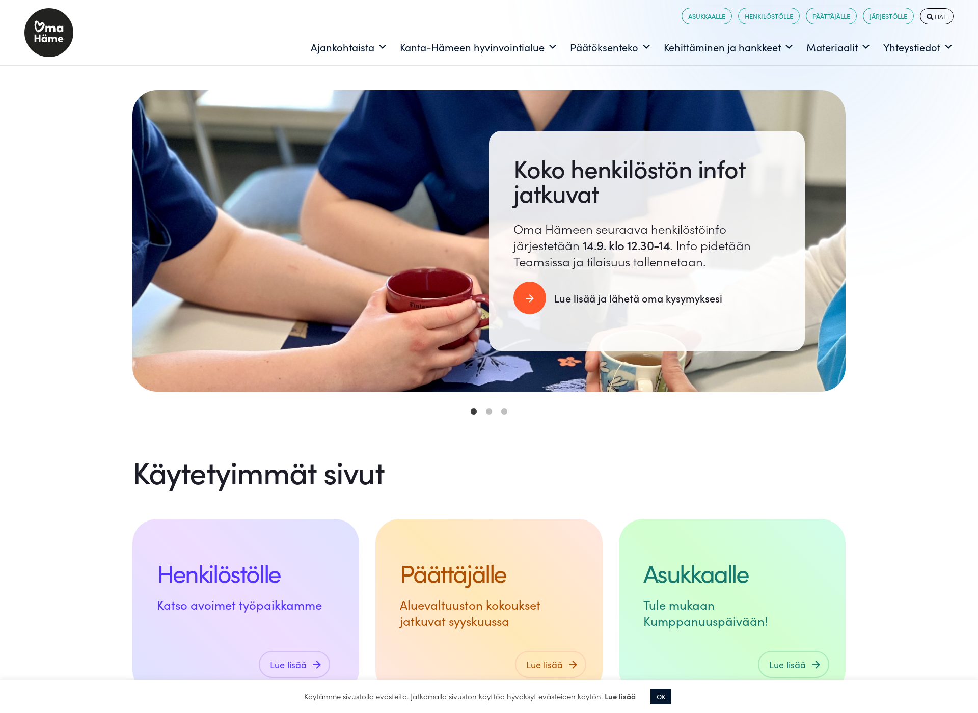 Screenshot for kantahämeenhyvinvointialue.fi