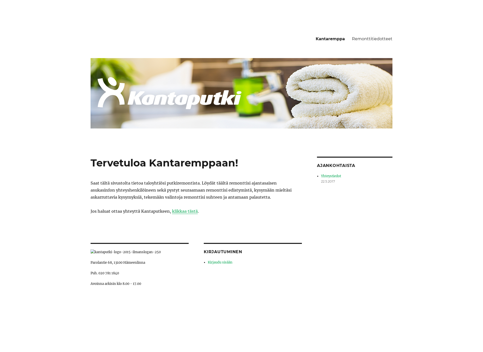 Screenshot for kantaremppa.fi