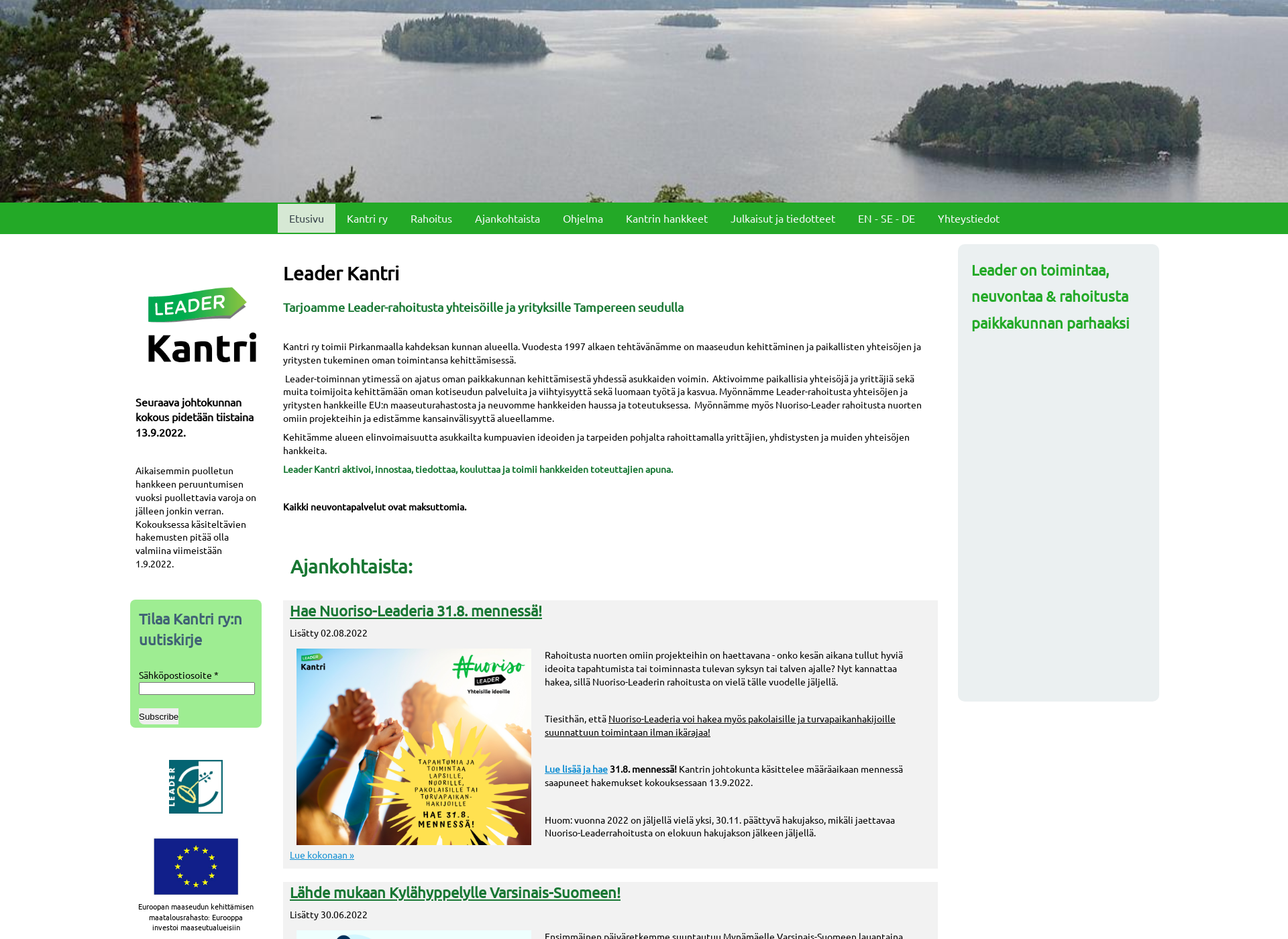 Screenshot for kantriry.fi