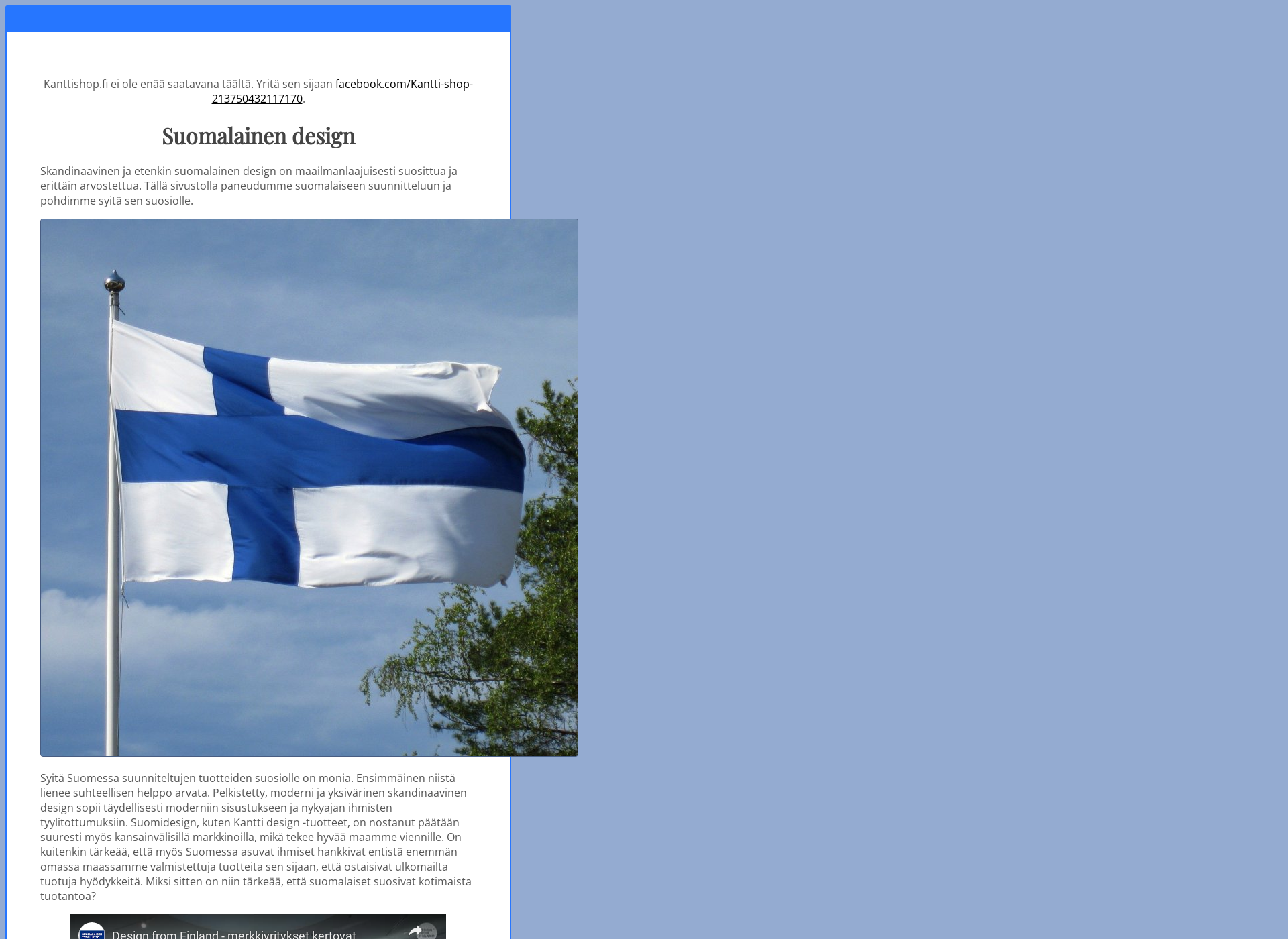 Screenshot for kanttishop.fi