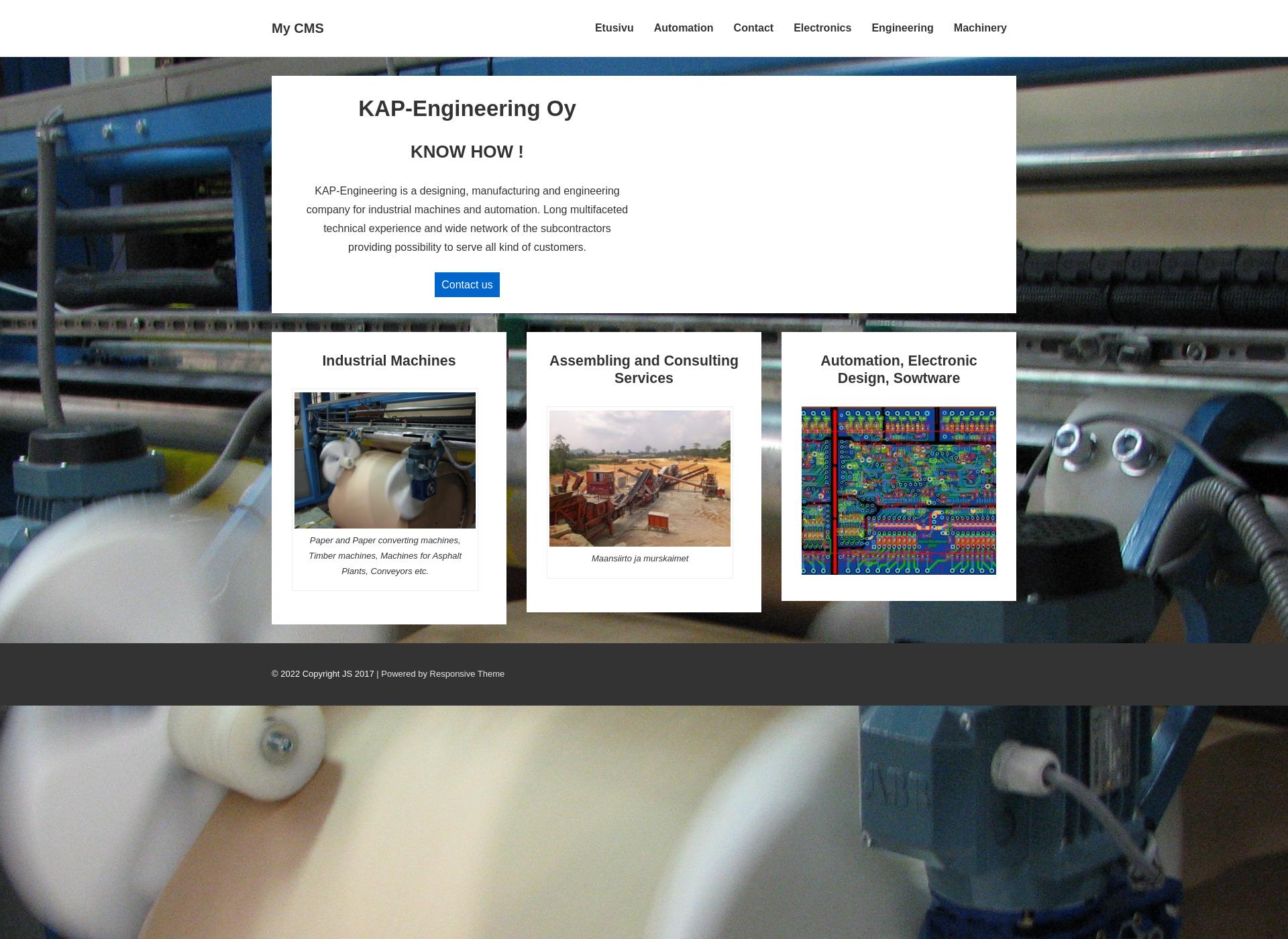 Screenshot for kap-engineering.fi