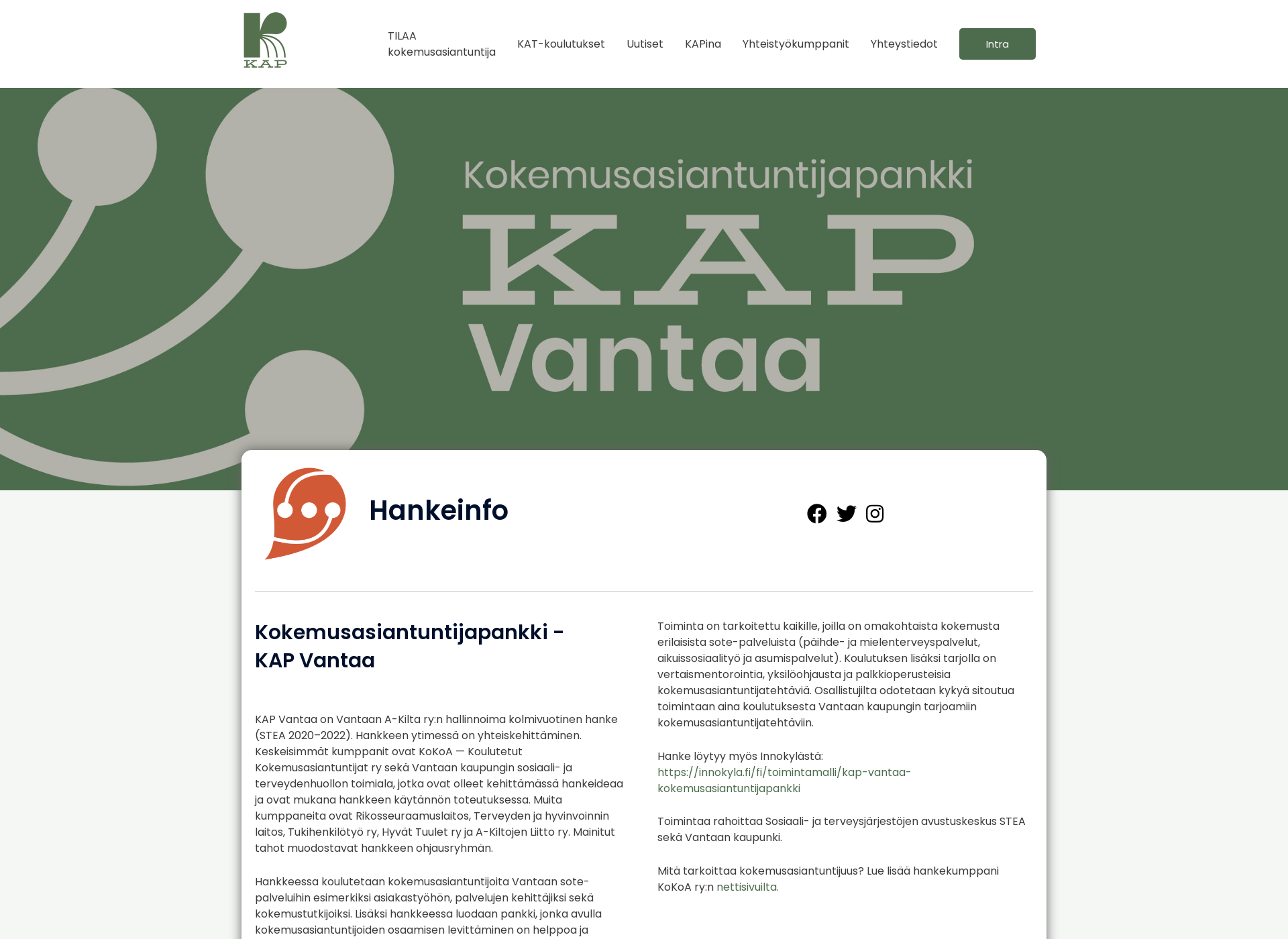 Screenshot for kapvantaa.fi