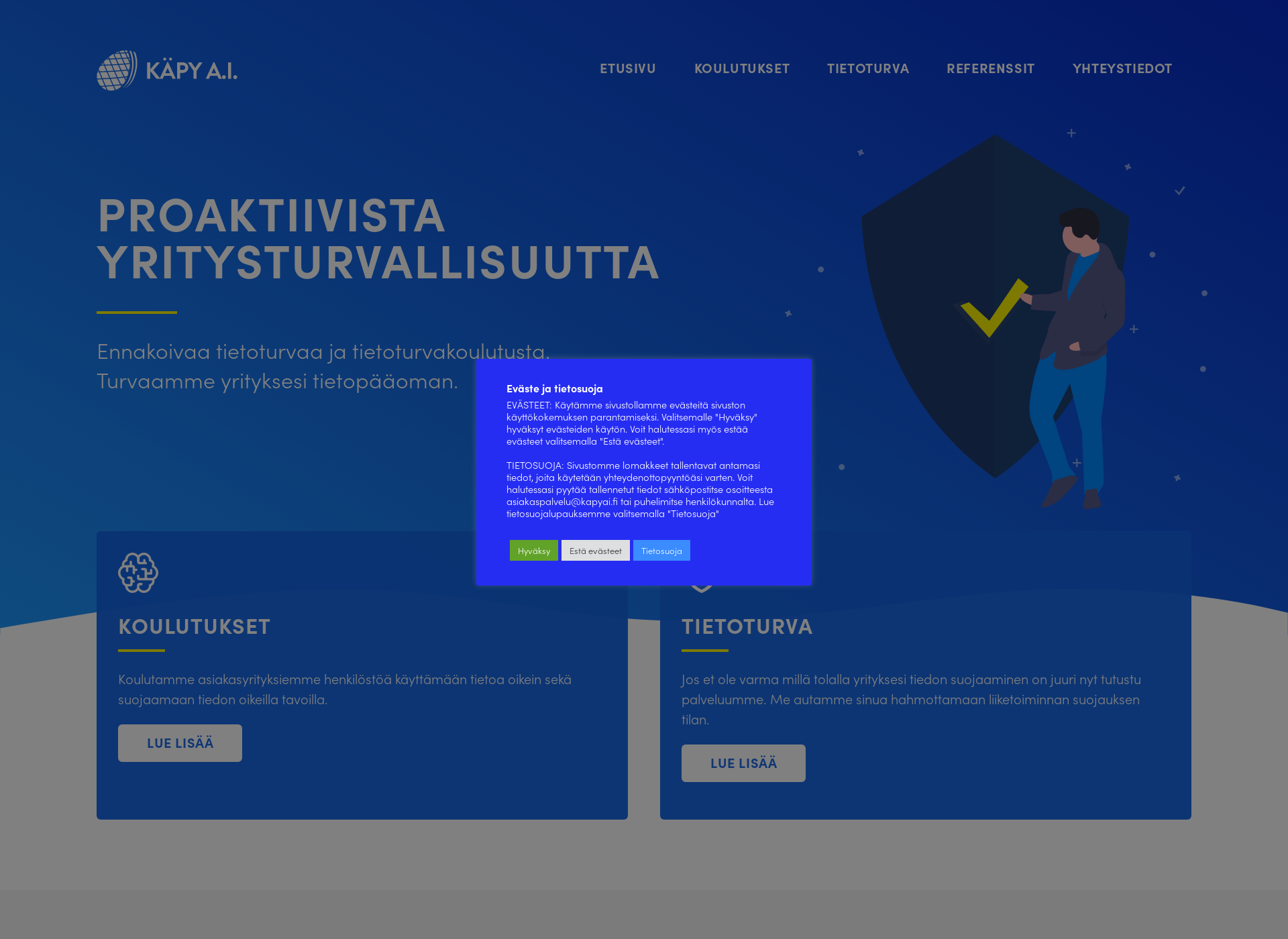 Skärmdump för kapyai.fi