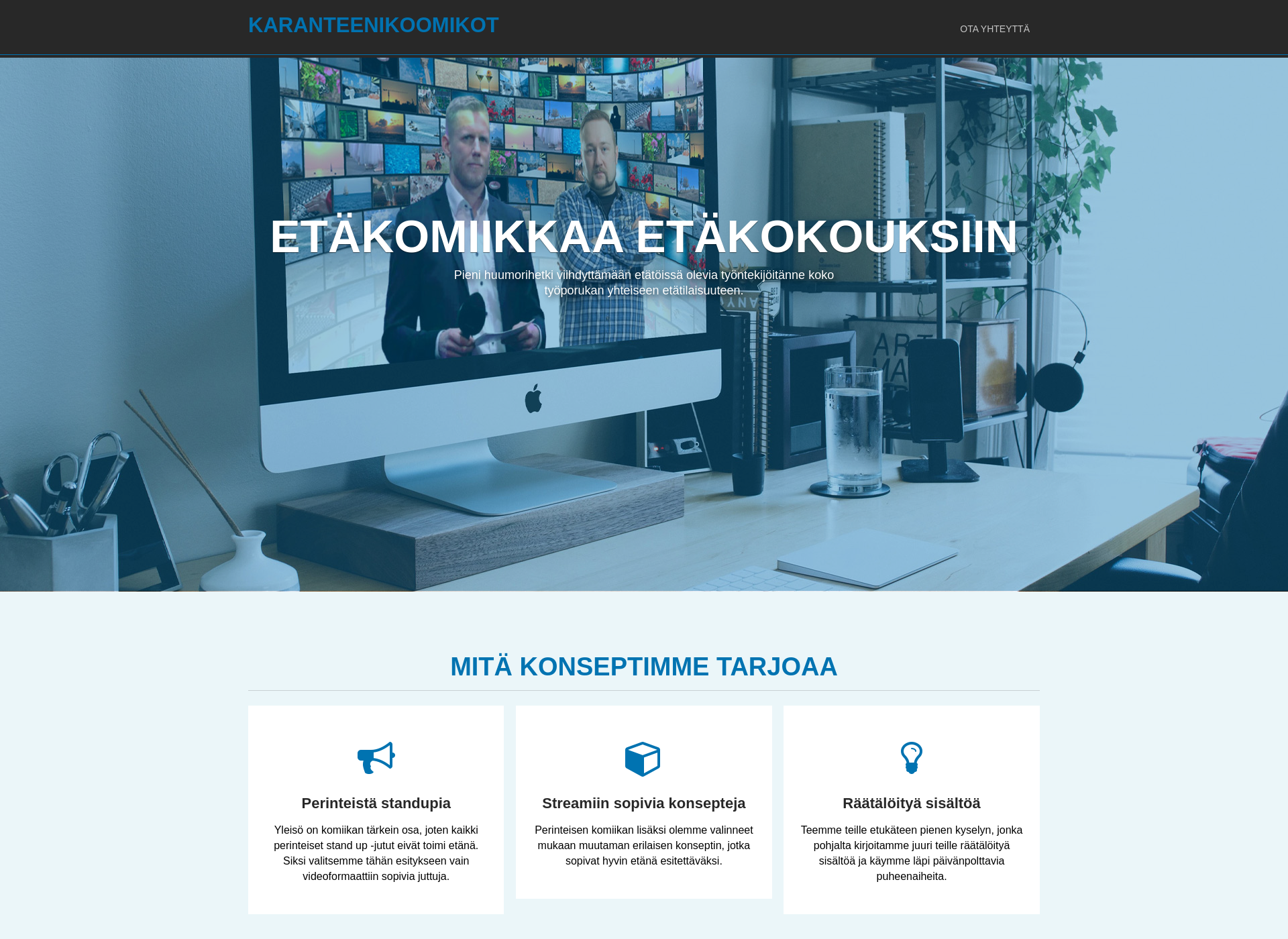 Screenshot for karanteenikoomikot.fi