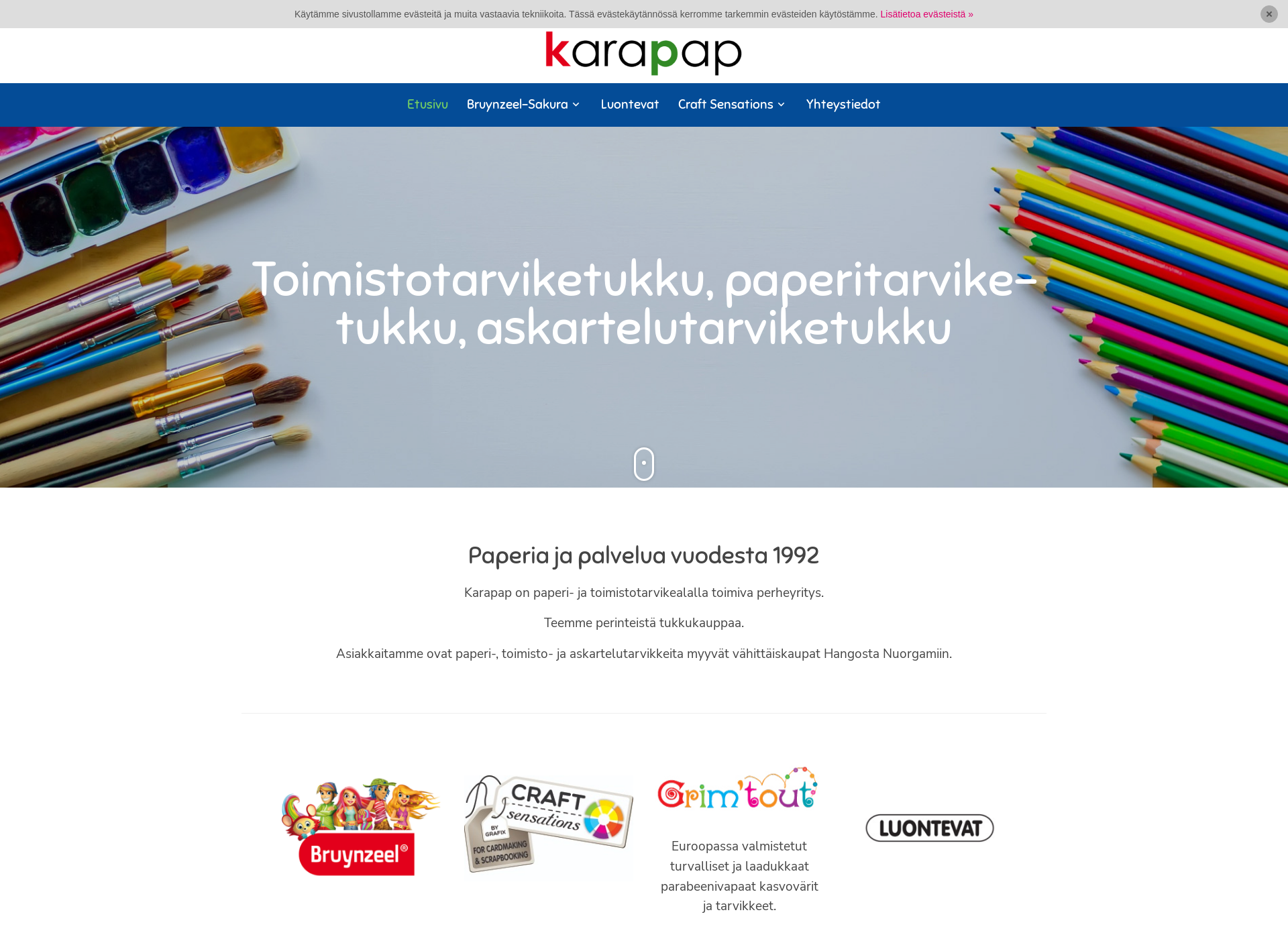 Skärmdump för karapap.fi