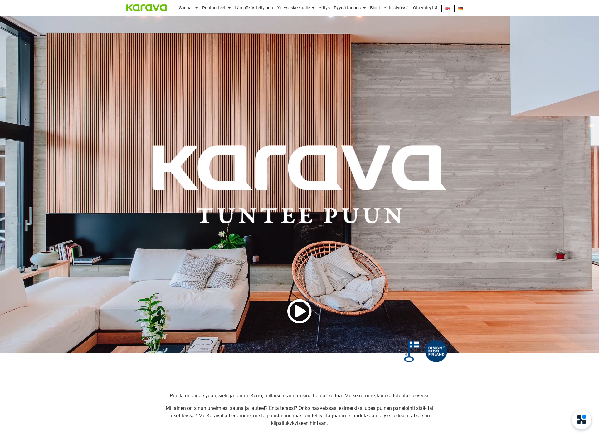 Screenshot for karava.fi