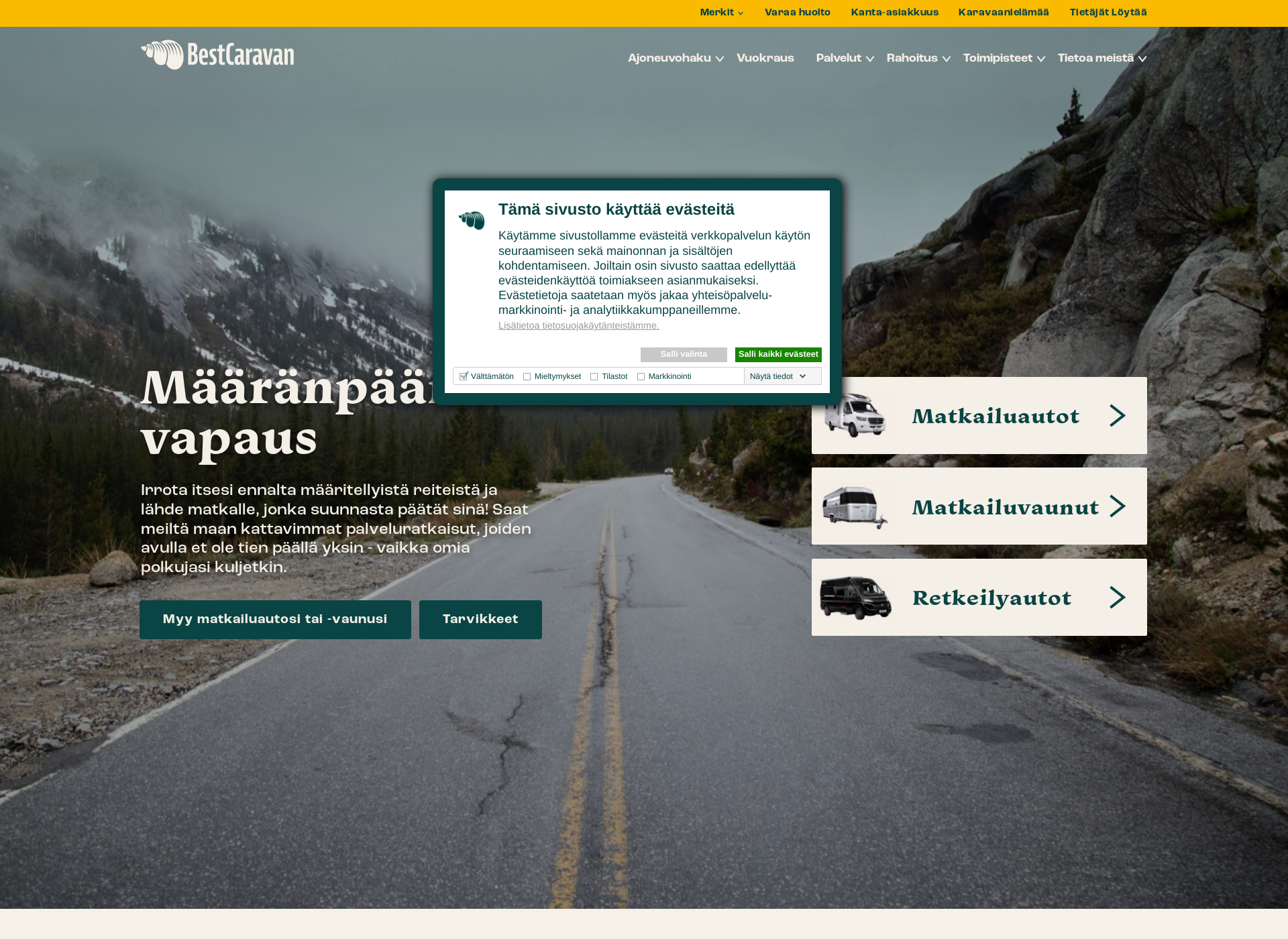 Screenshot for karavaanielamaa.fi