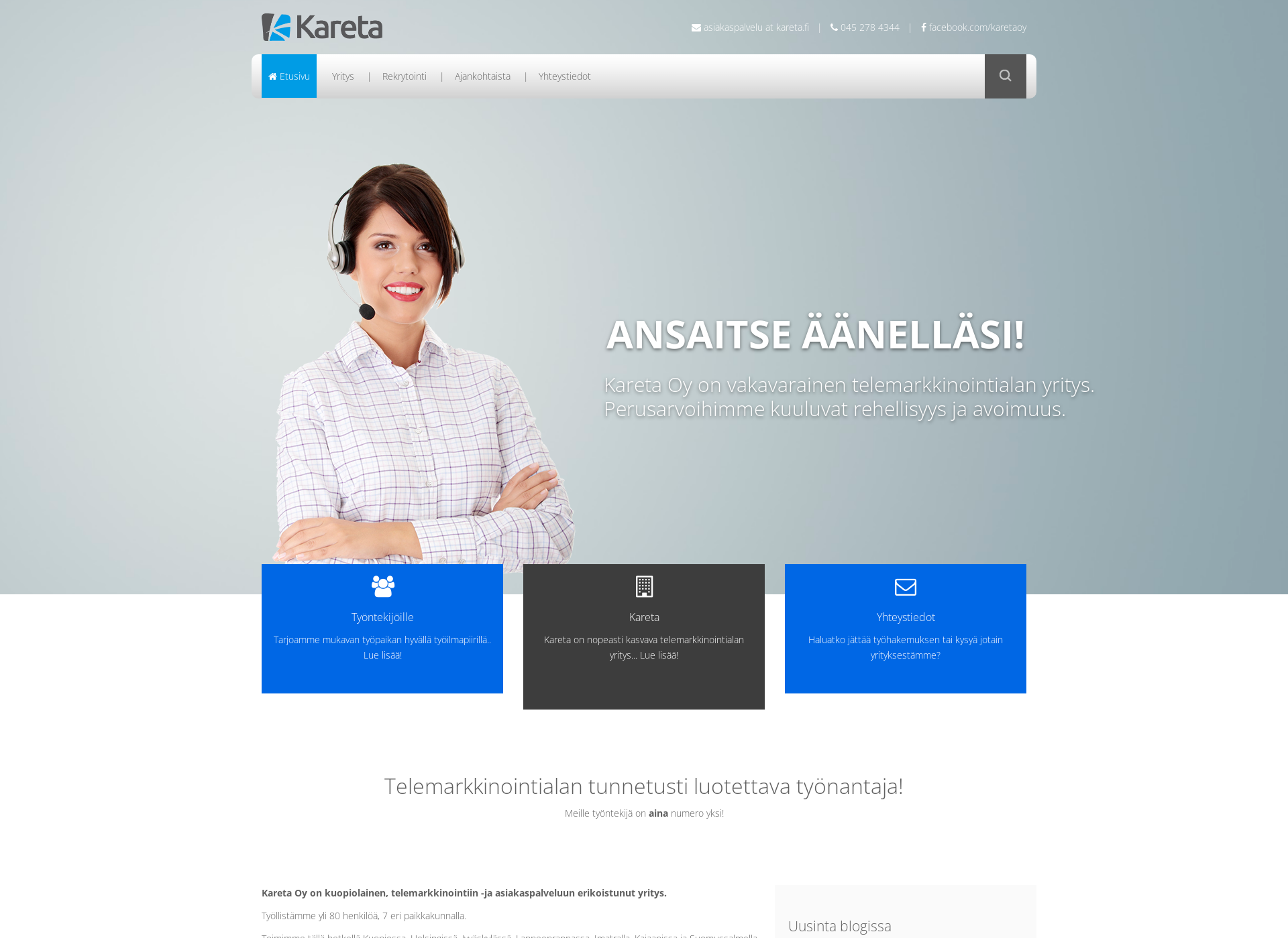 Screenshot for kareta.fi