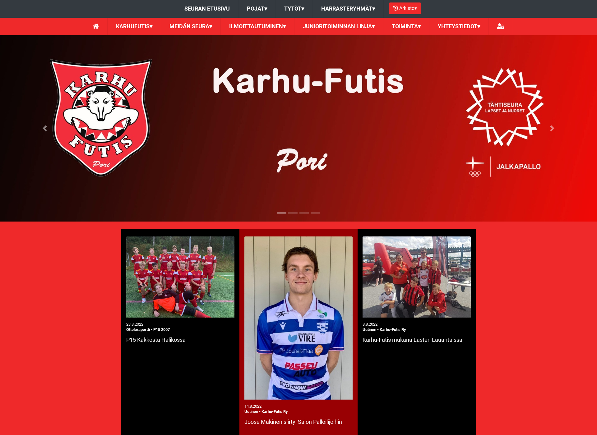 Screenshot for karhu-futis.fi