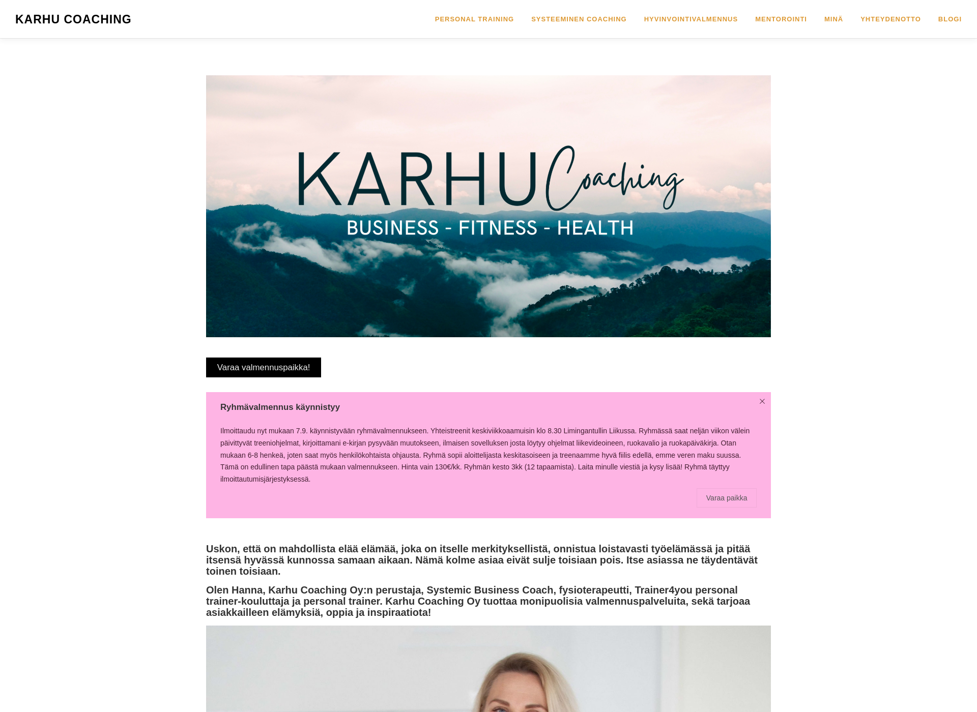 Screenshot for karhucoaching.fi