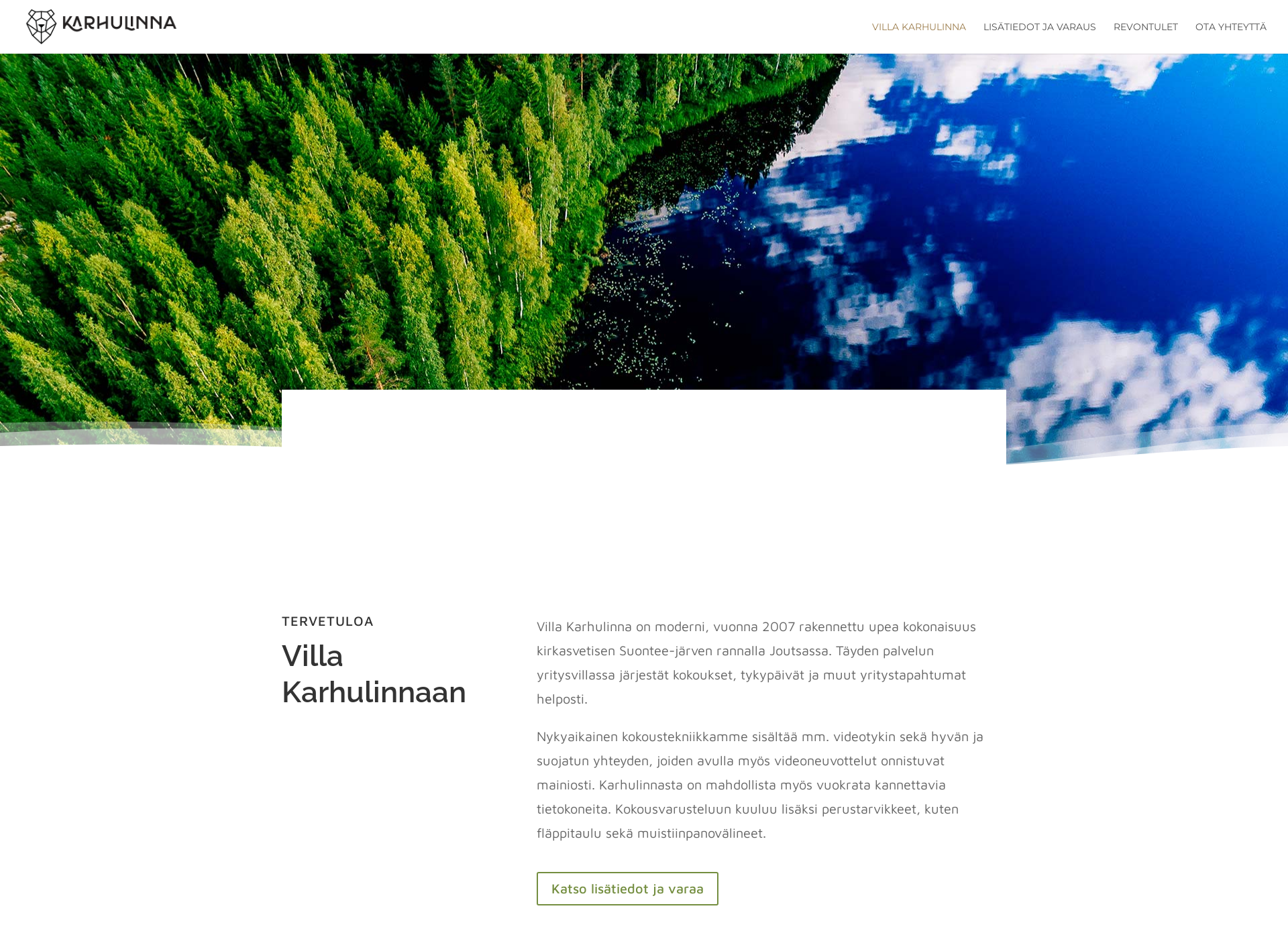 Skärmdump för karhulinna.fi