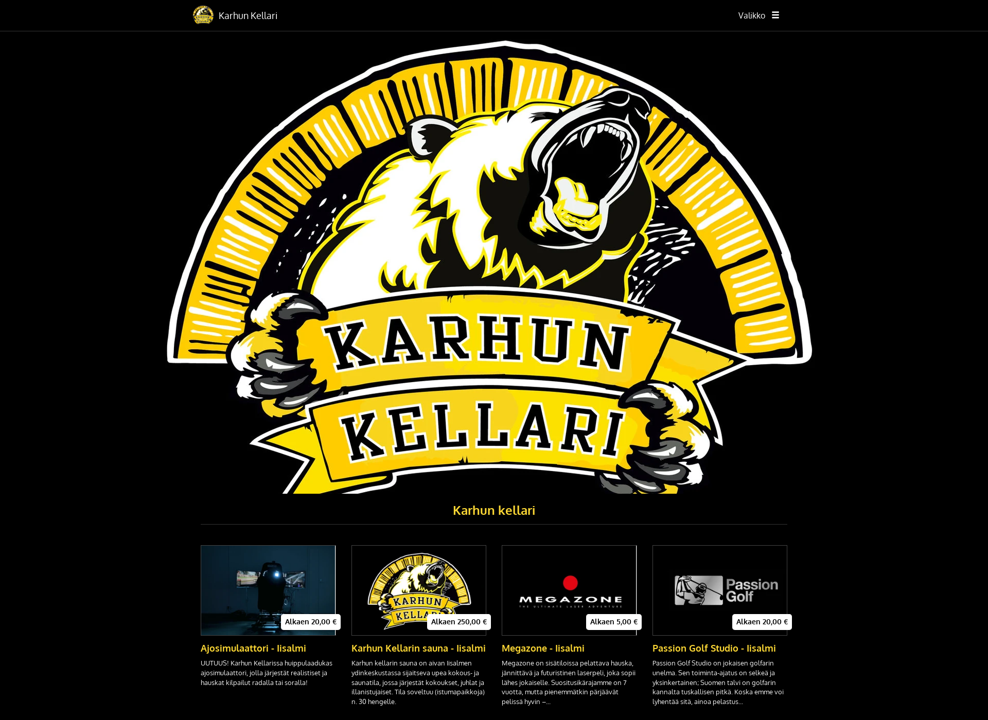 Screenshot for karhunkellari.fi