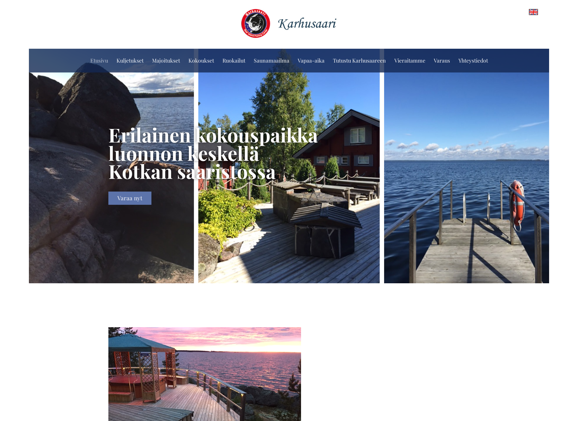 Skärmdump för karhusaari.fi