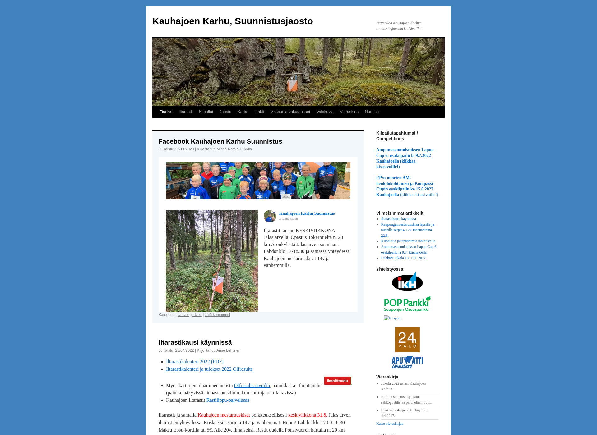 Screenshot for karhusuunnistus.fi