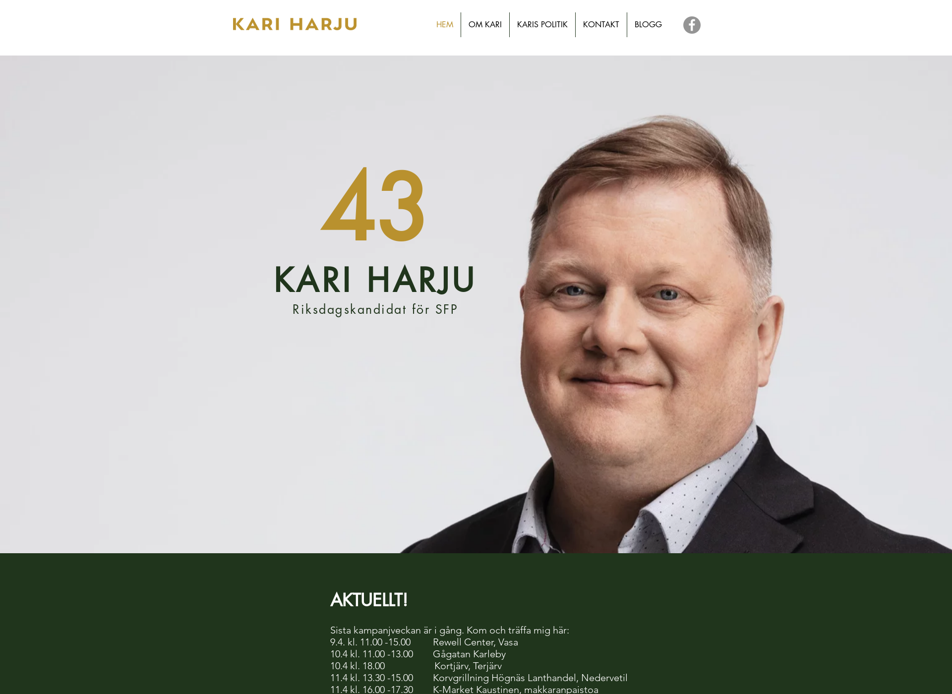 Skärmdump för kariharju.fi