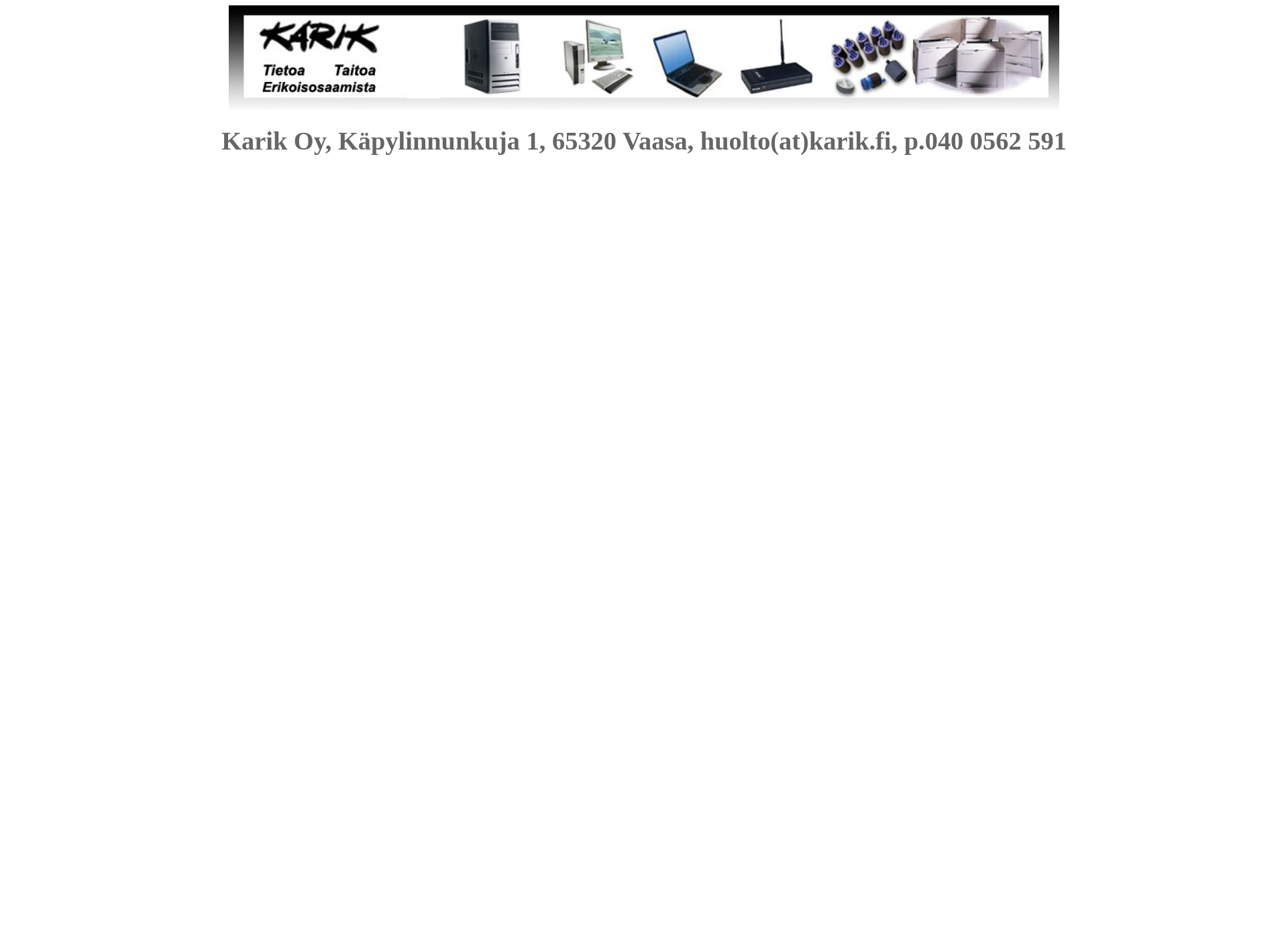 Screenshot for karik.fi