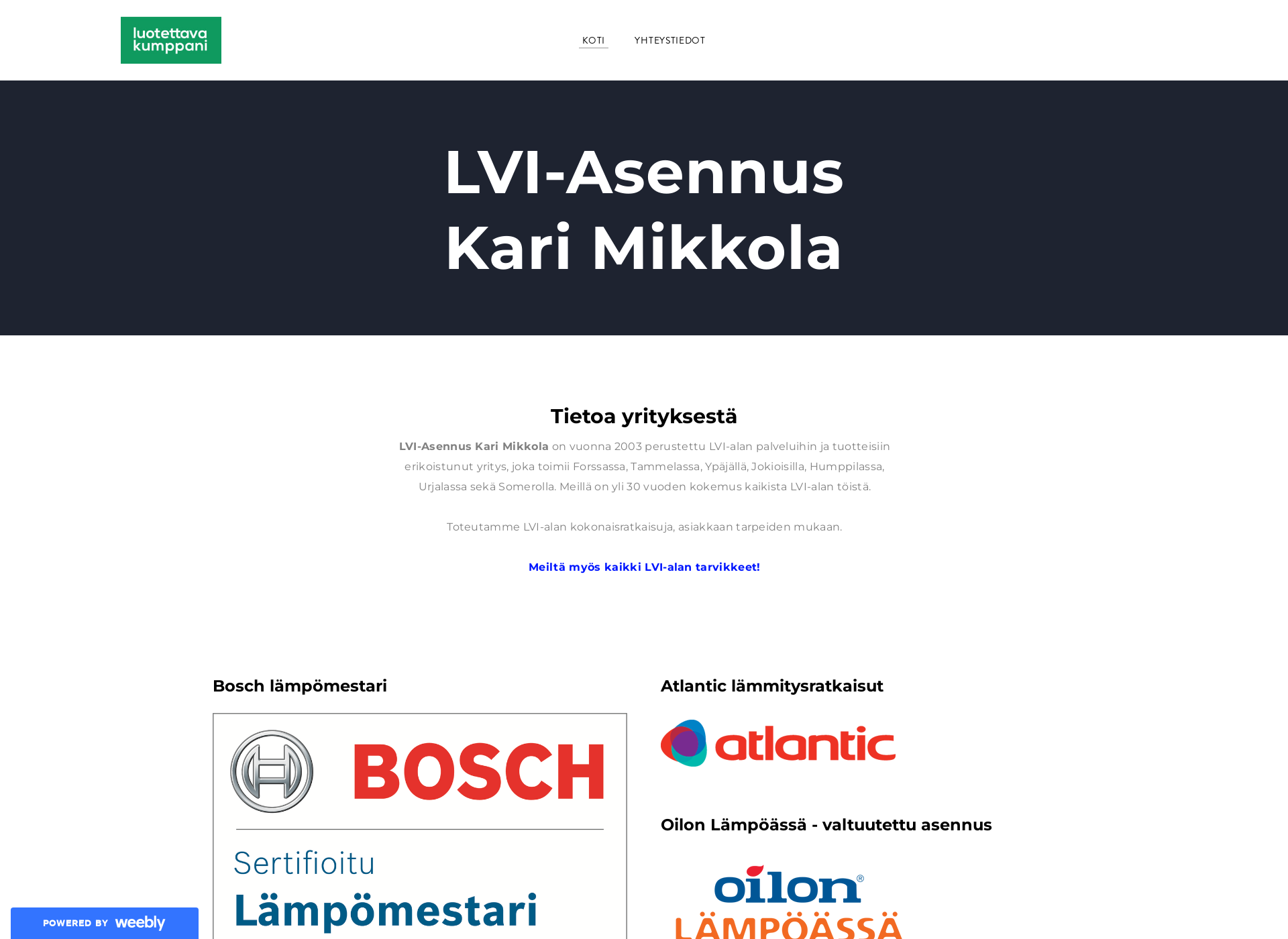 Skärmdump för karimikkola.fi