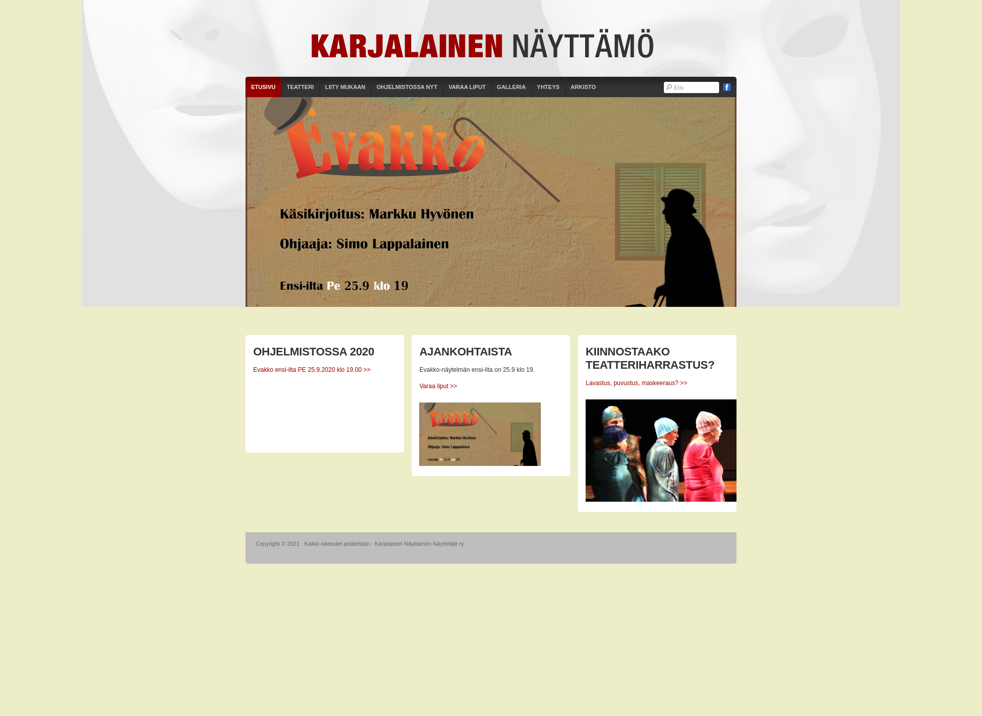 Skärmdump för karjalainennayttamo.fi