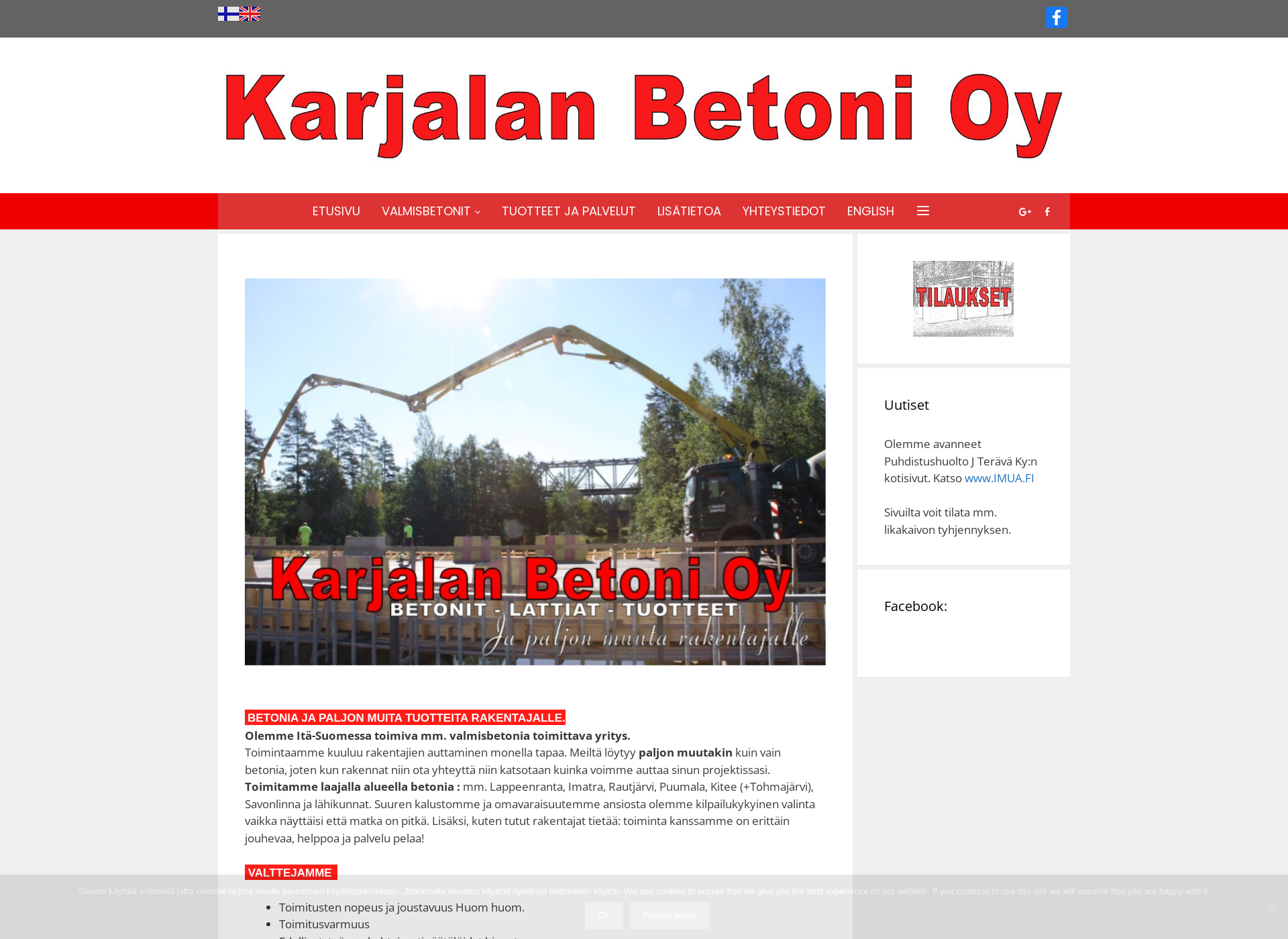 Screenshot for karjalanbetoni.fi