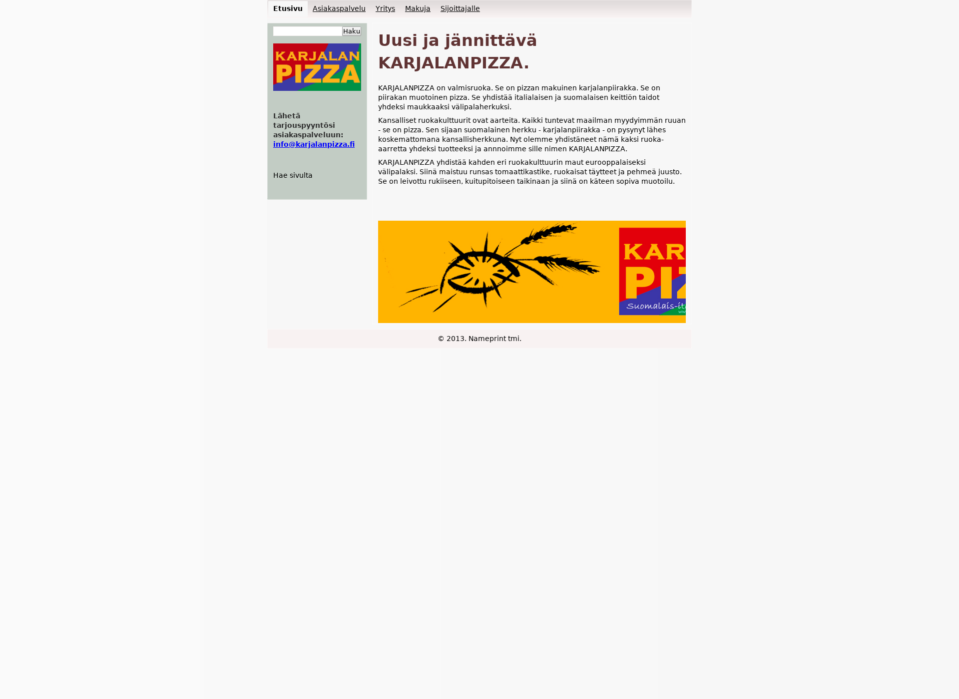Screenshot for karjalanpizza.fi